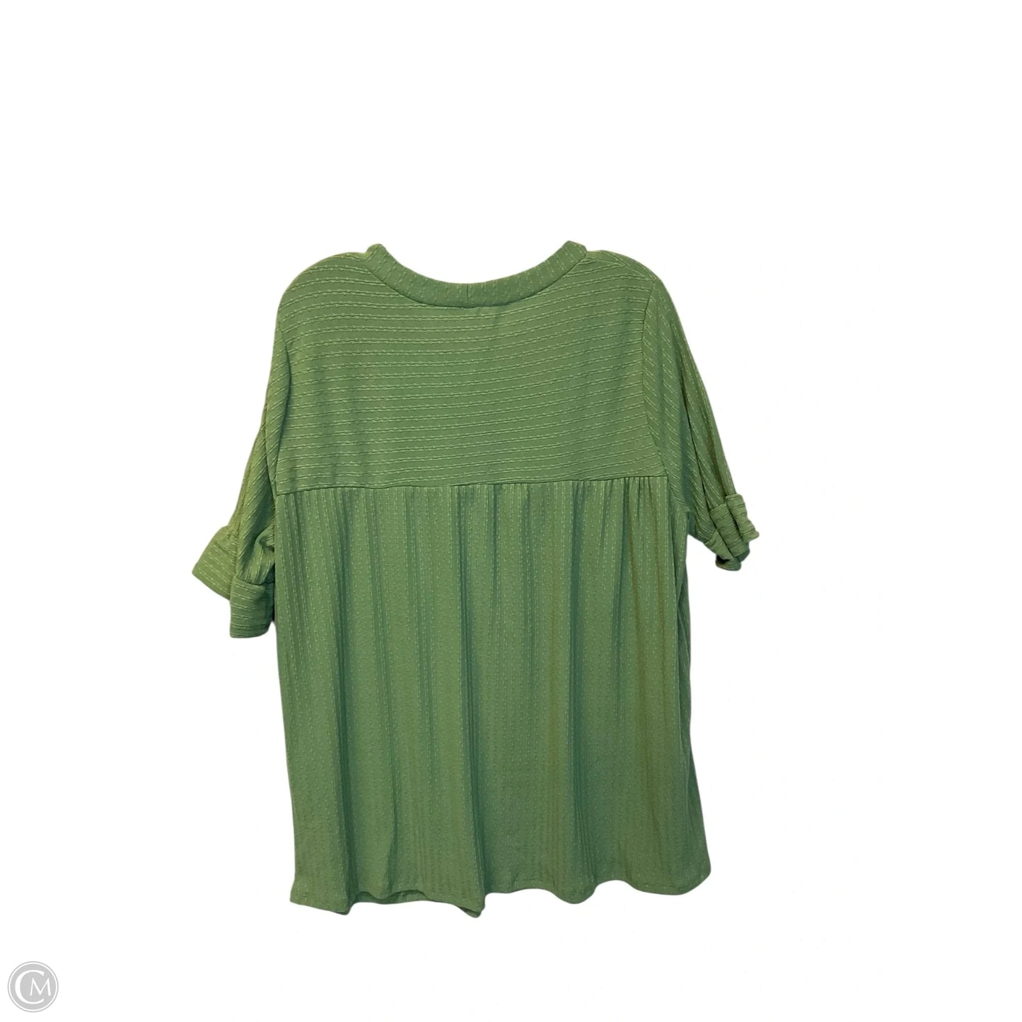 Top Short Sleeve By Chicsoul In Green, Size: 3x