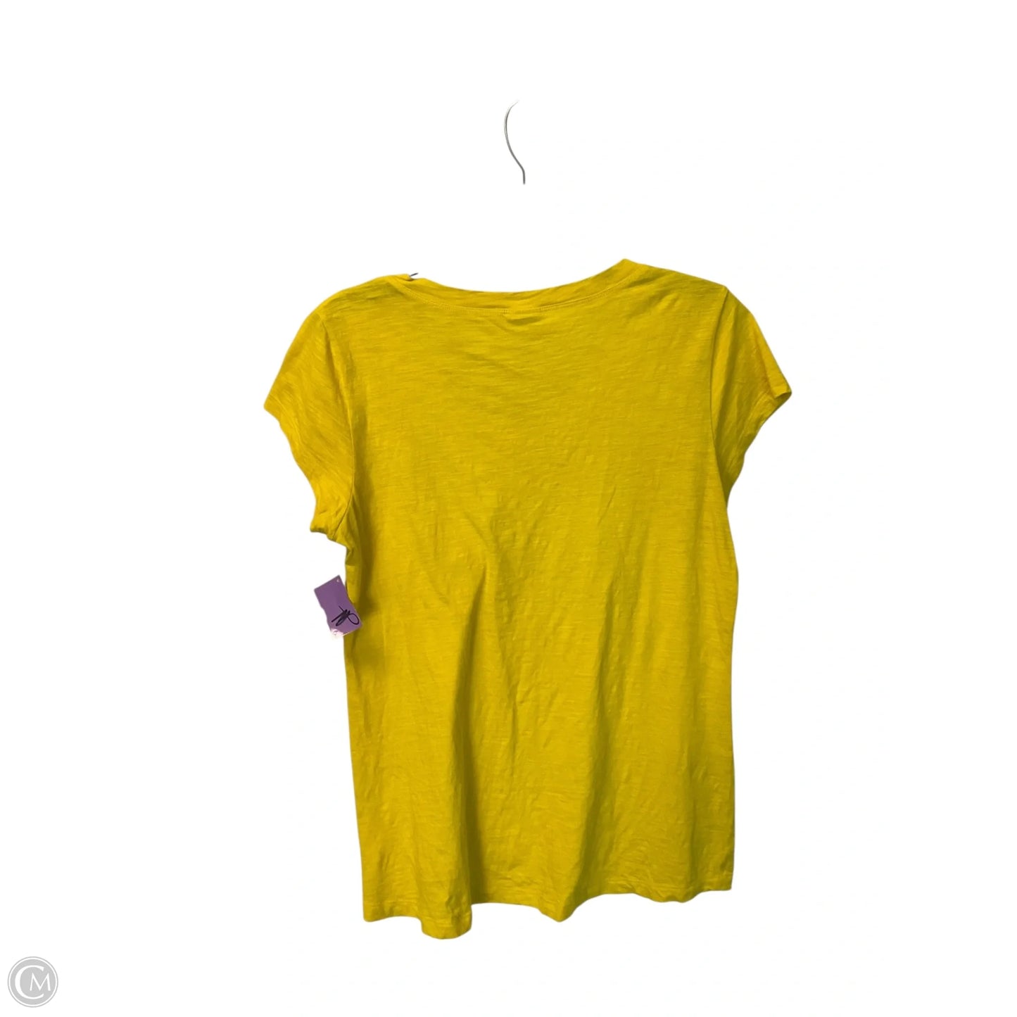 Top Short Sleeve Basic By Cabi In Yellow, Size: M