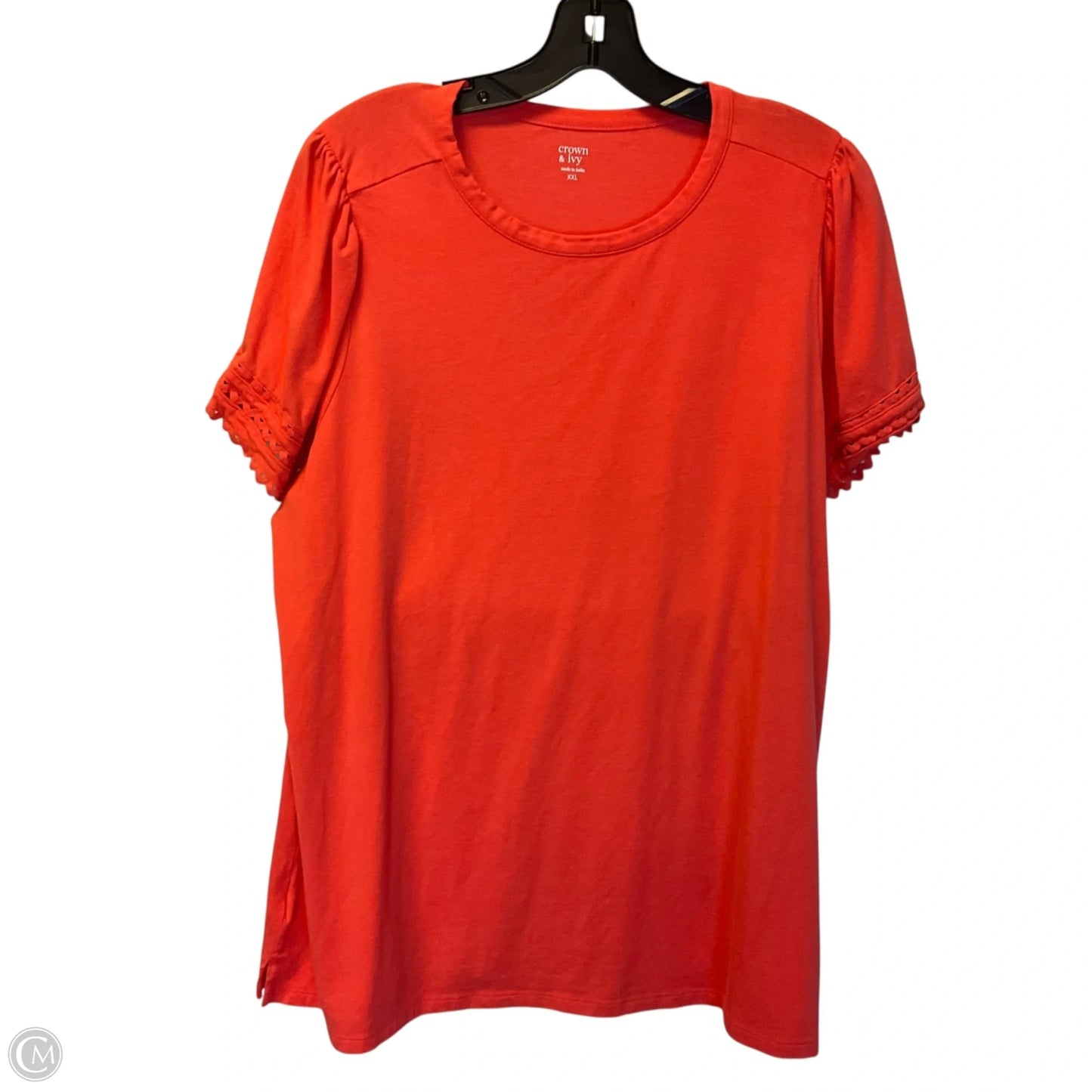 Top Short Sleeve By Crown And Ivy In Orange, Size: Xxl