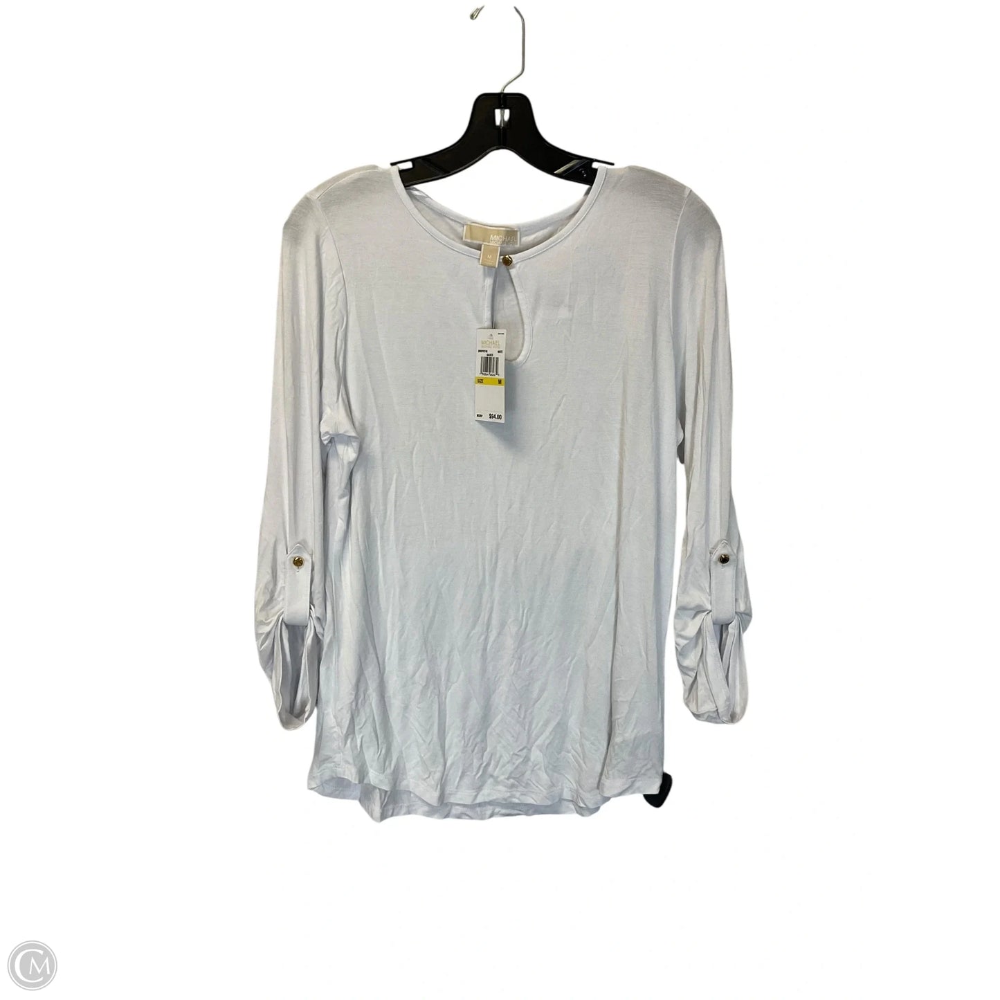 Top Long Sleeve By Michael By Michael Kors In White, Size: M