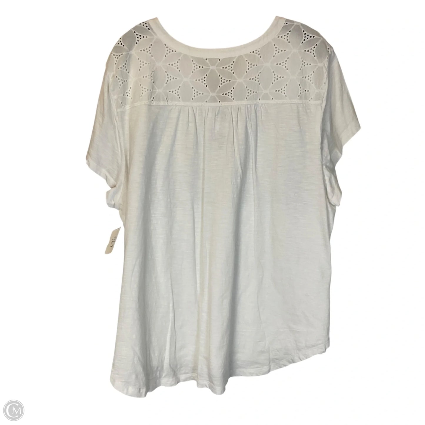 Top Short Sleeve By St Johns Bay In White, Size: 2x