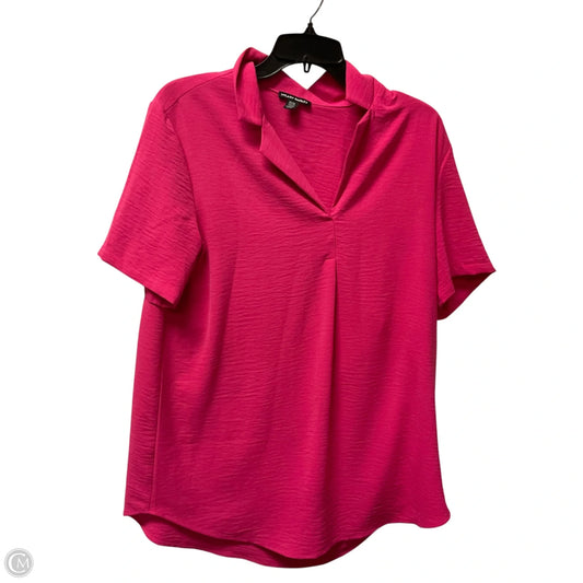 Top Short Sleeve By Hilary Radley In Pink, Size: M