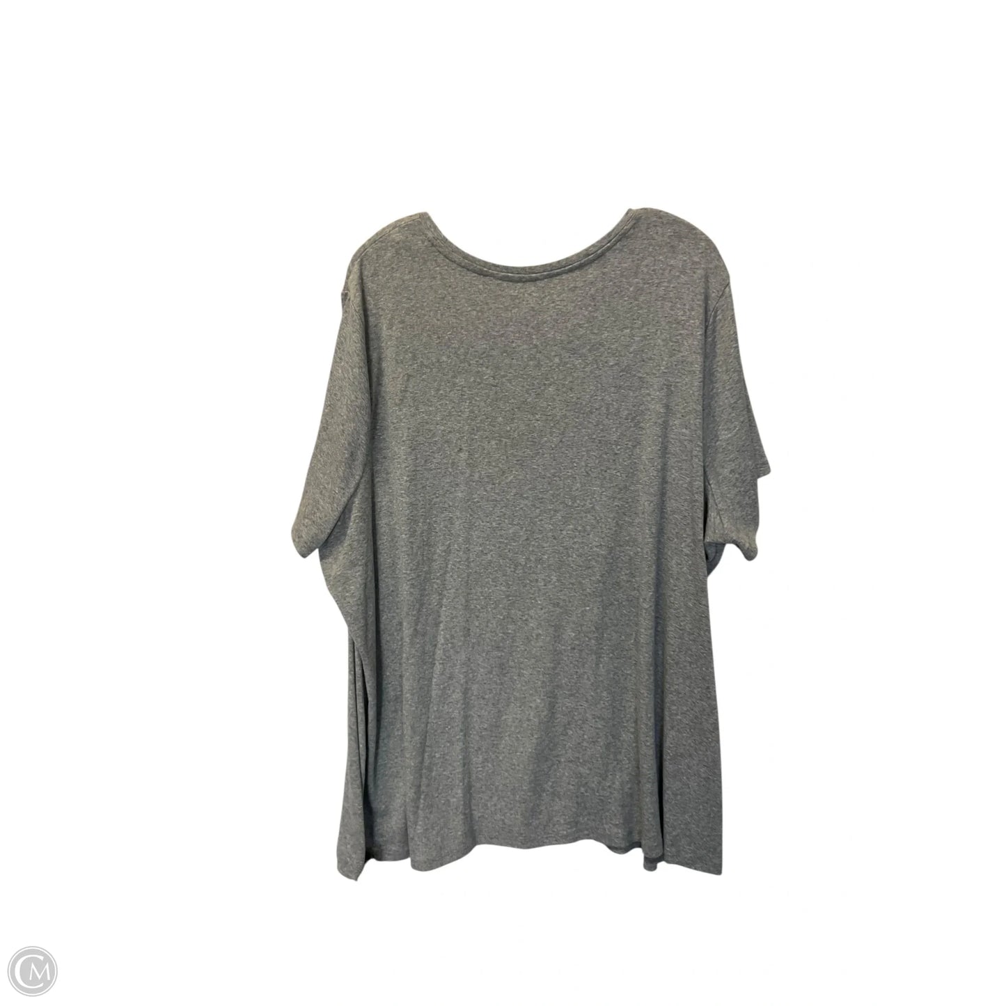Top Short Sleeve Basic By Lane Bryant In Grey, Size: 3x