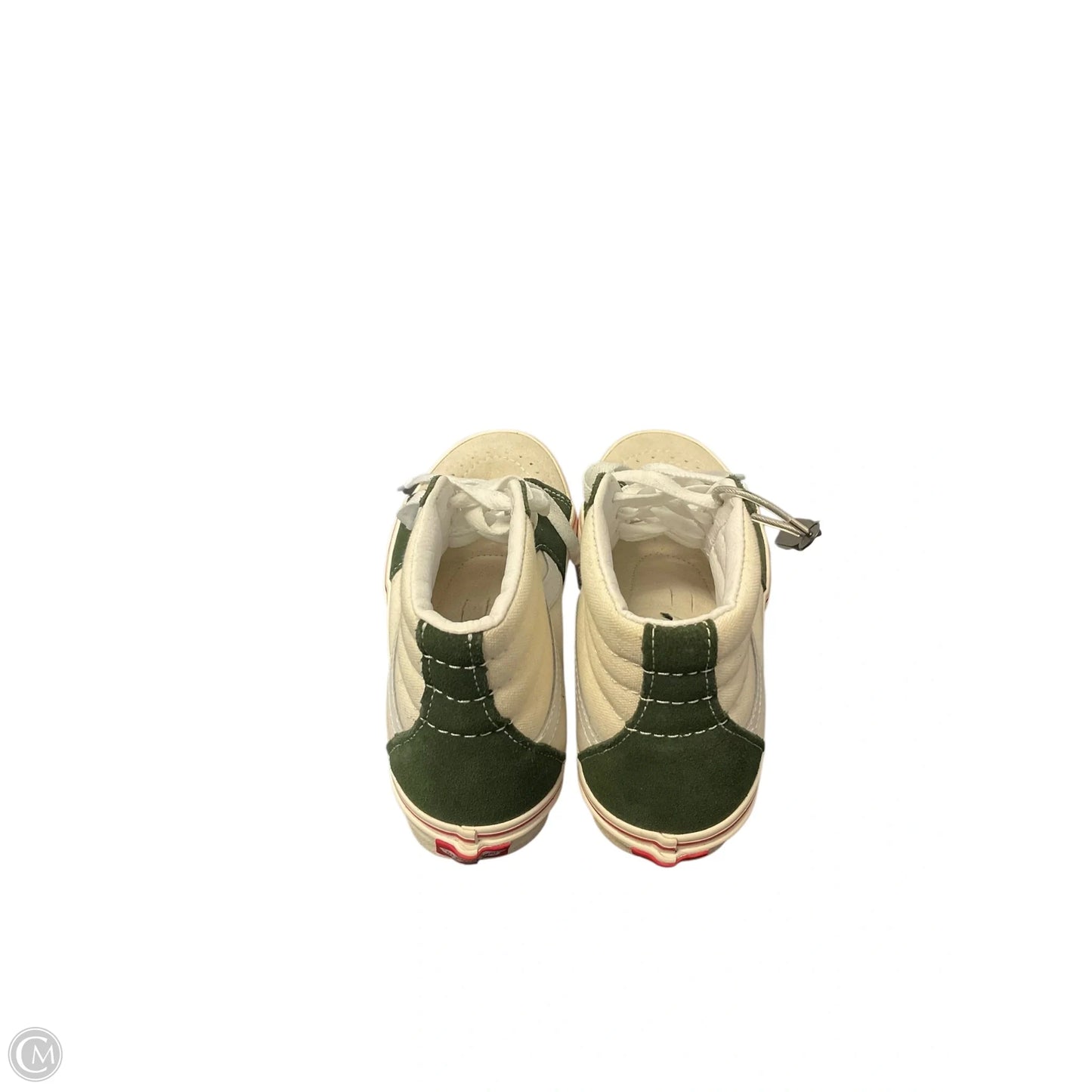 Shoes Sneakers By Vans In Green & White, Size: 7