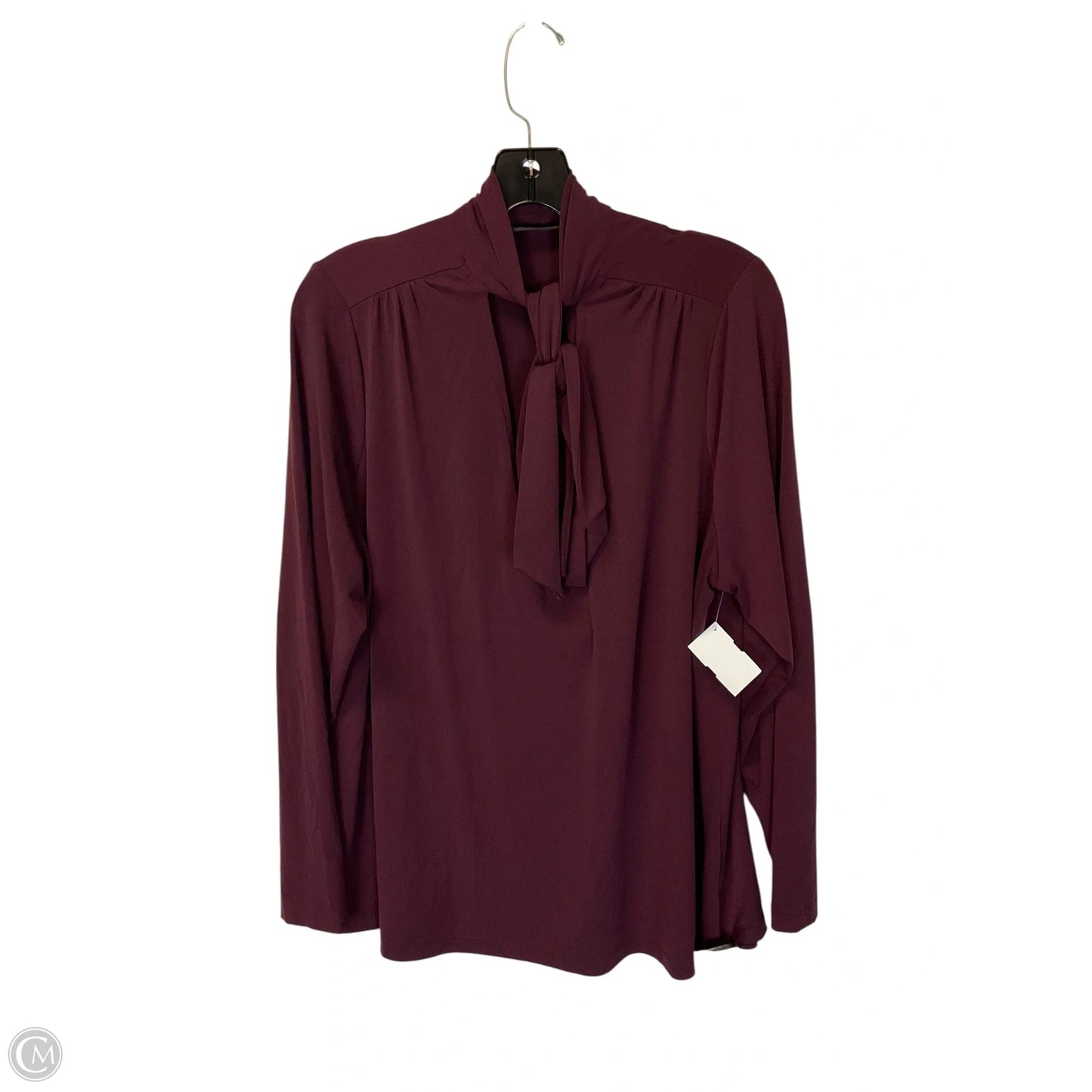 Top Long Sleeve By Lane Bryant In Maroon, Size: 1x