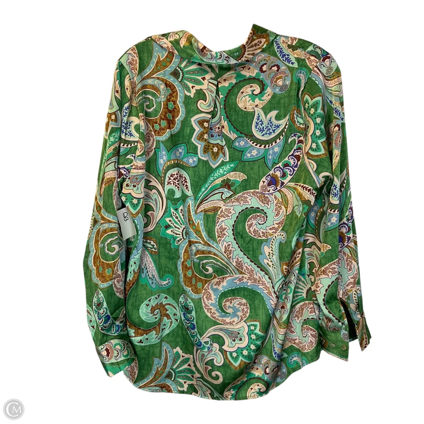 Top Long Sleeve By Clothes Mentor In Blue & Green, Size: S
