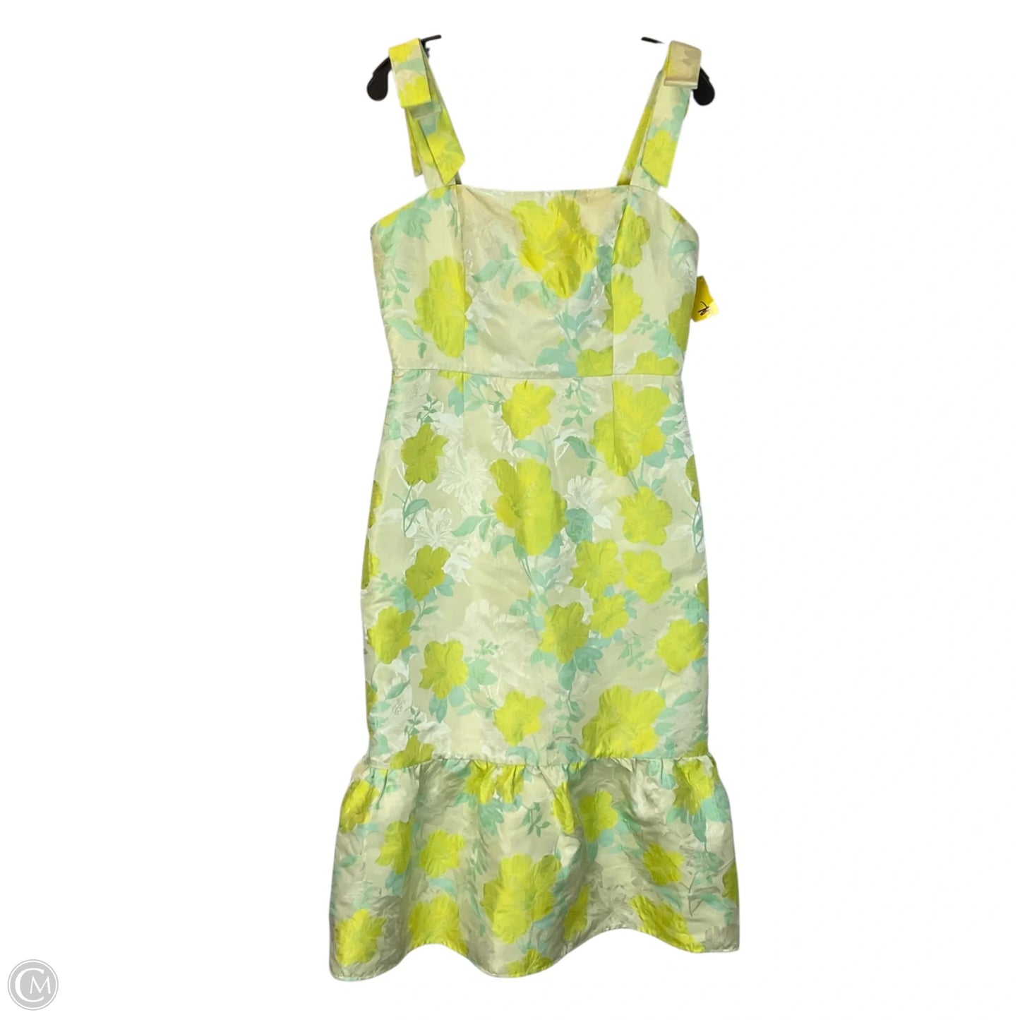 Dress Party Midi By Clothes Mentor In Blue & Yellow, Size: L