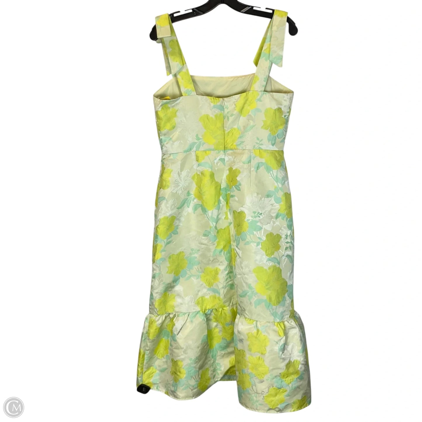 Dress Party Midi By Clothes Mentor In Blue & Yellow, Size: L