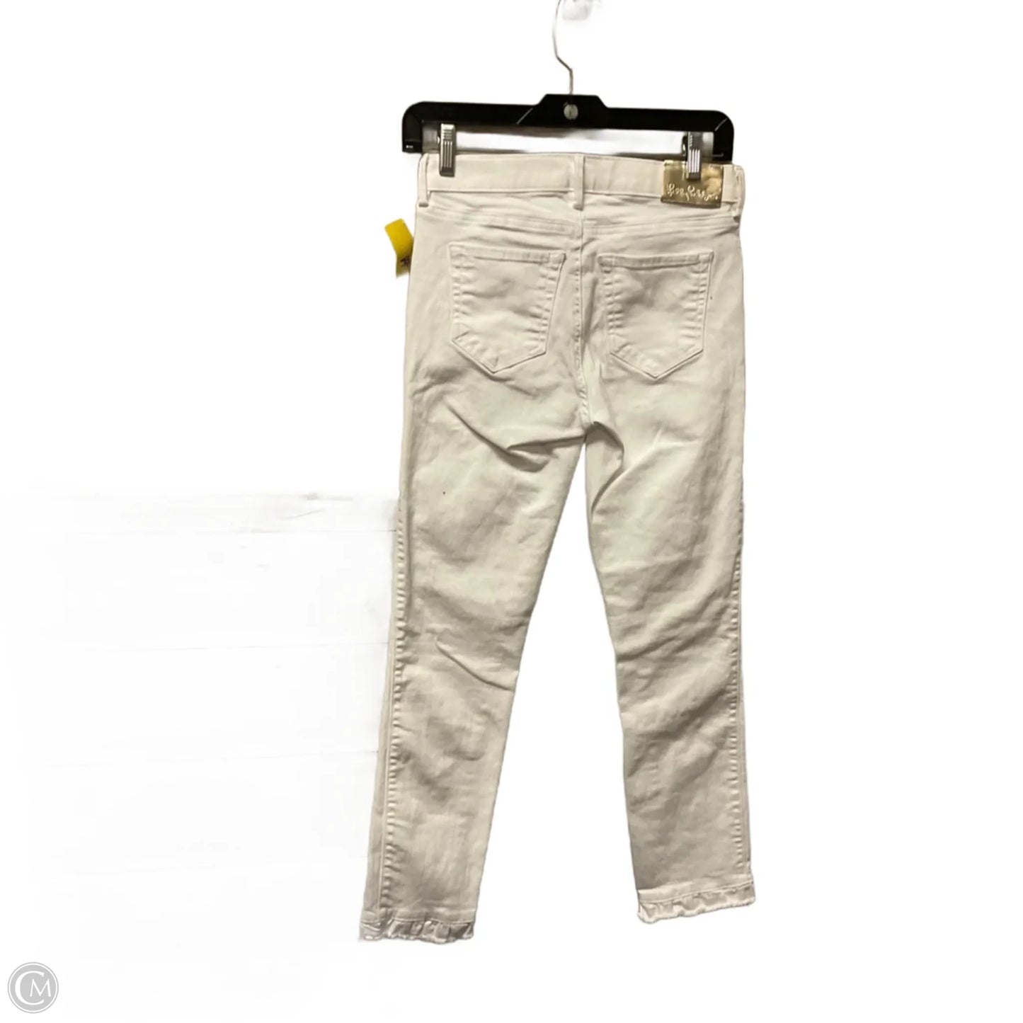 Jeans Designer By Lilly Pulitzer In White Denim, Size: 0