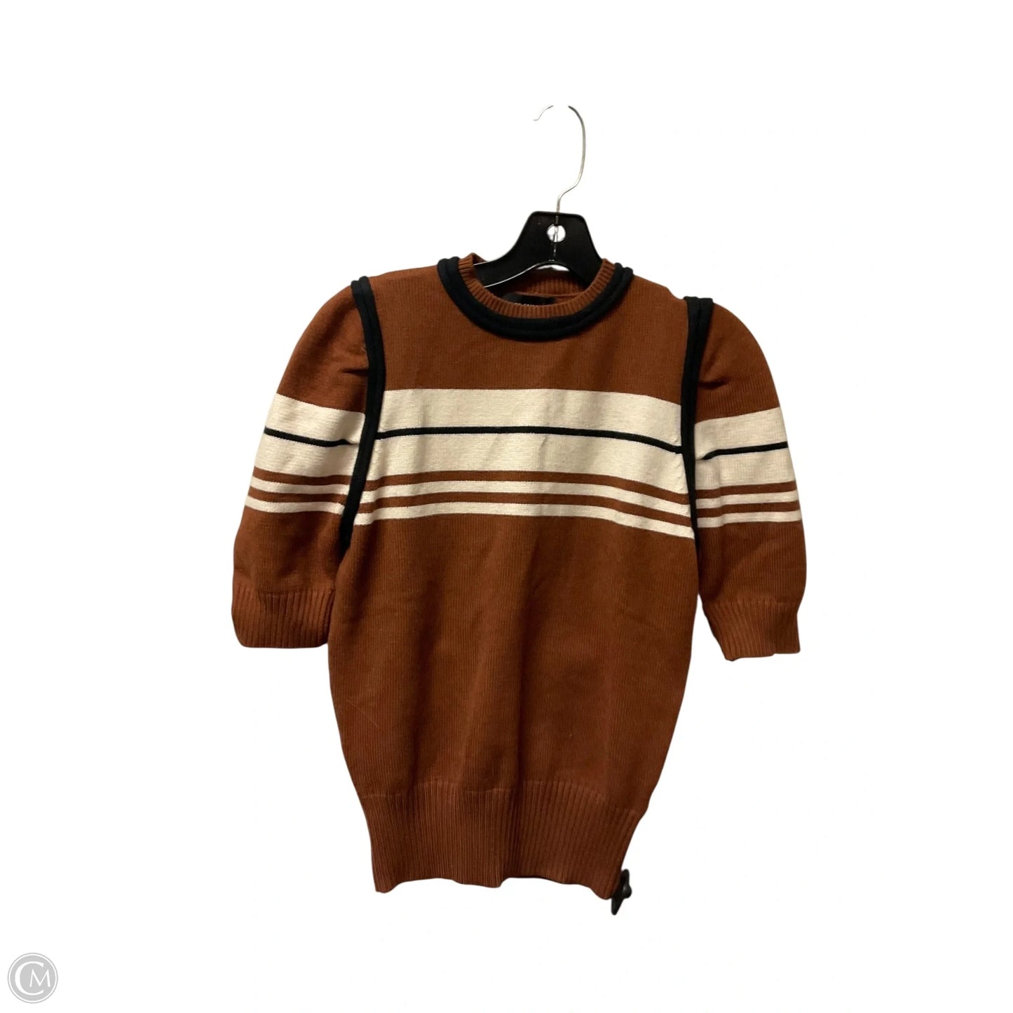 Sweater Short Sleeve By En Saison In Brown, Size: S