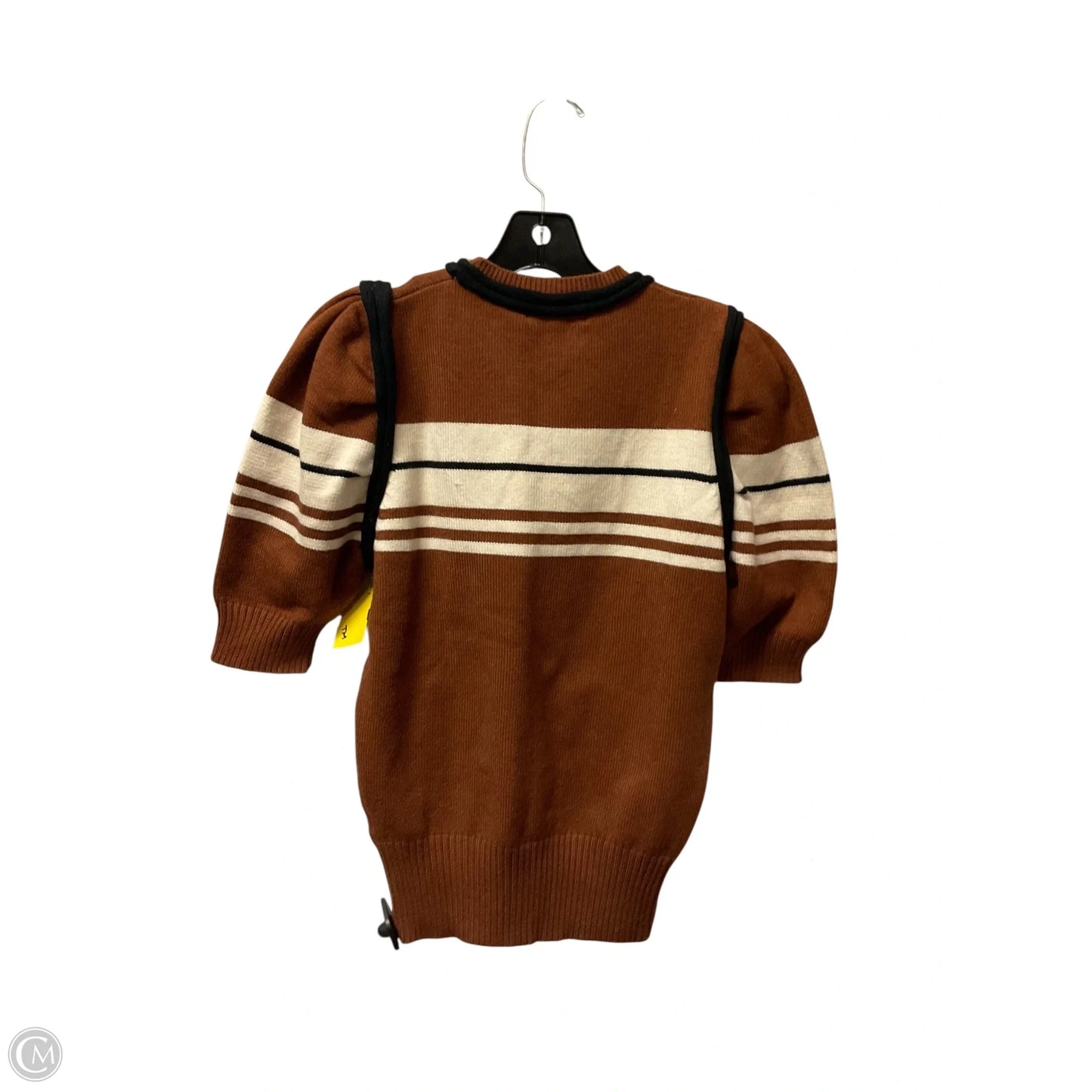 Sweater Short Sleeve By En Saison In Brown, Size: S