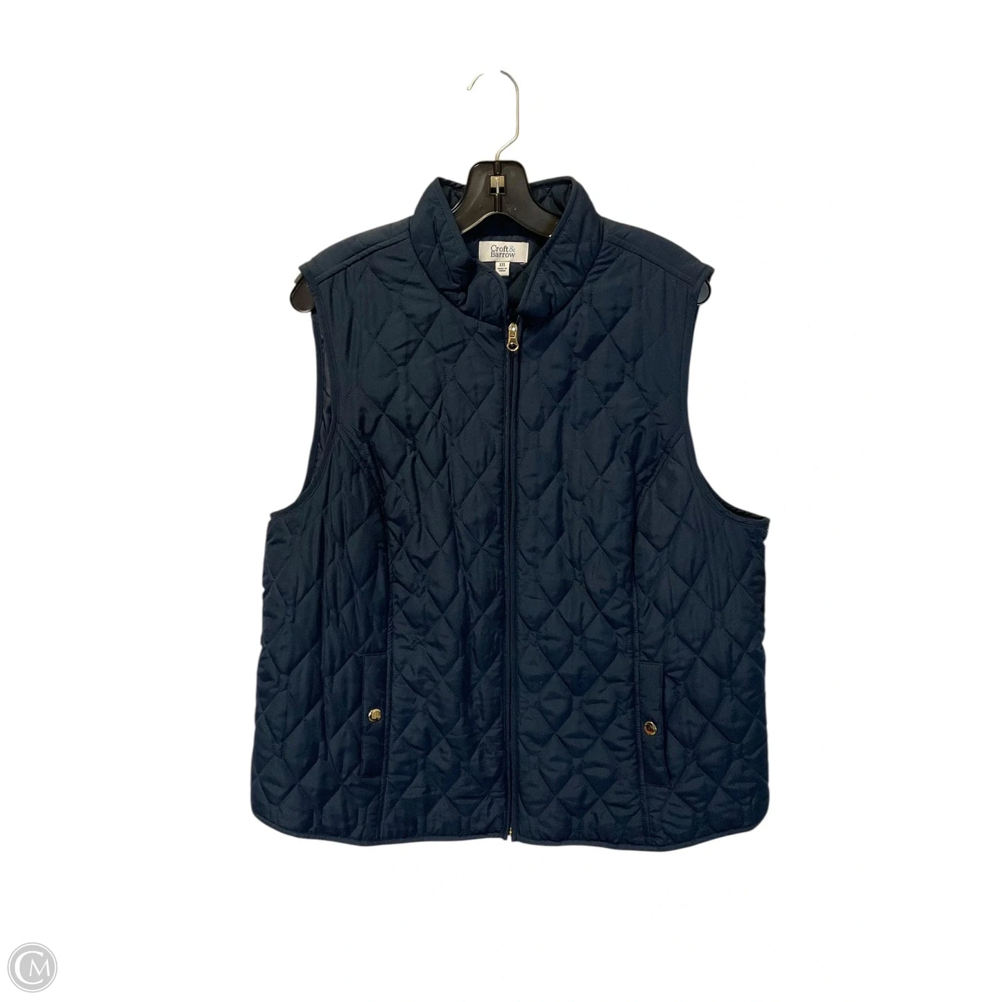 Vest Puffer & Quilted By Croft And Barrow In Navy, Size: Xxl