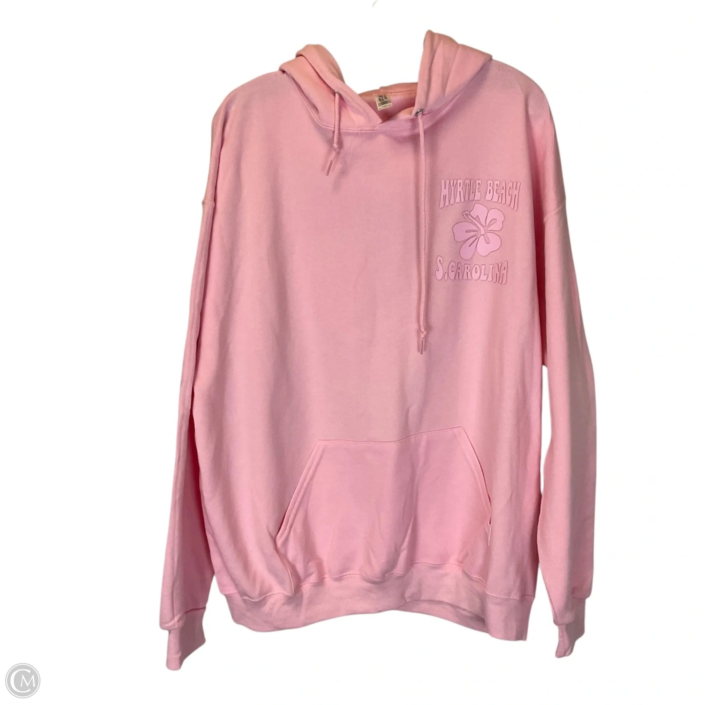 Sweatshirt Hoodie By Jerzees In Pink, Size: Xl