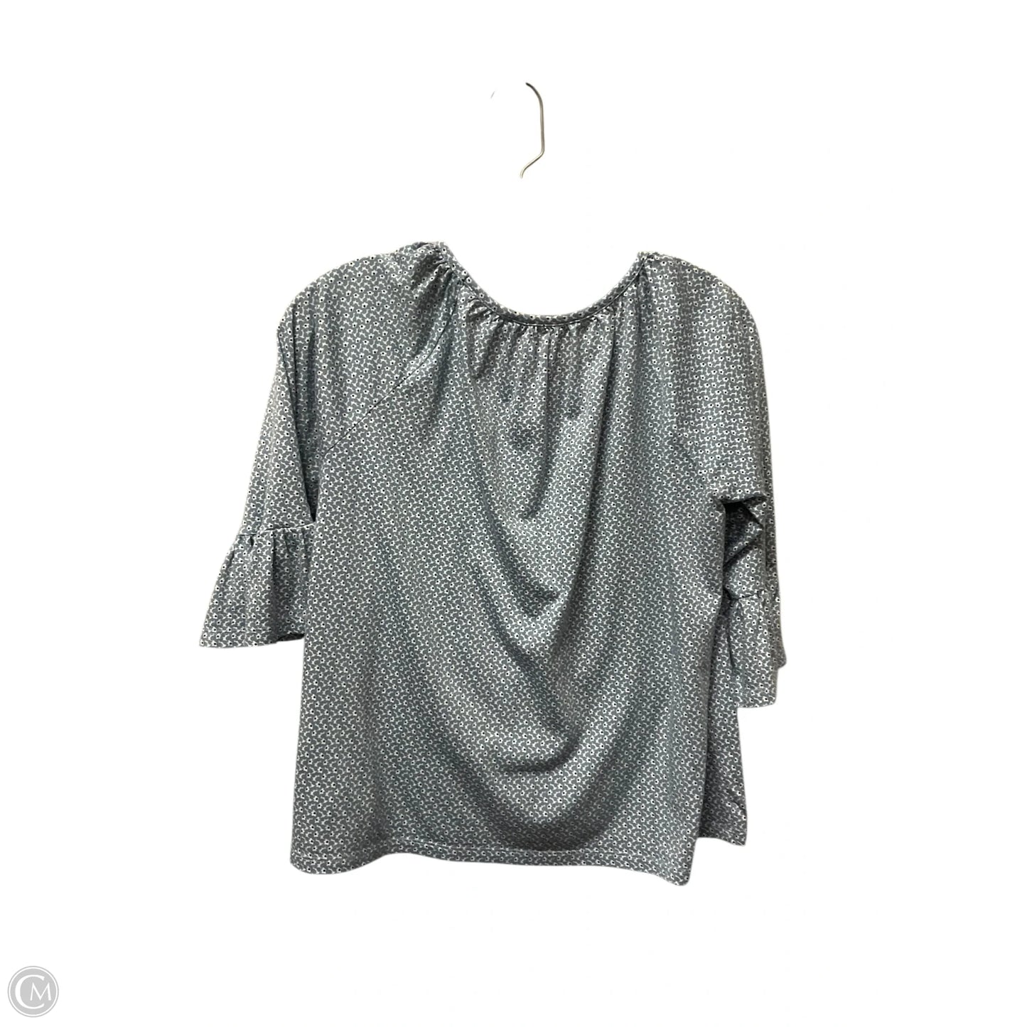 Top 3/4 Sleeve By Michael By Michael Kors In Blue & White, Size: S