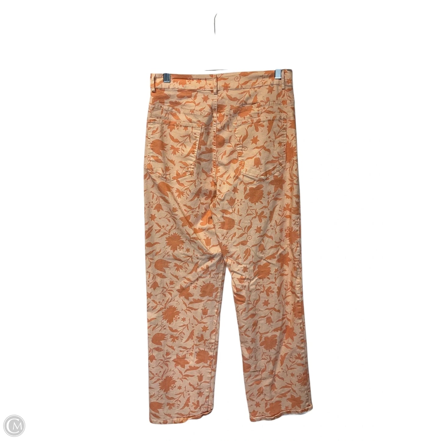 Jeans Straight By Baevely In Orange Denim, Size: M