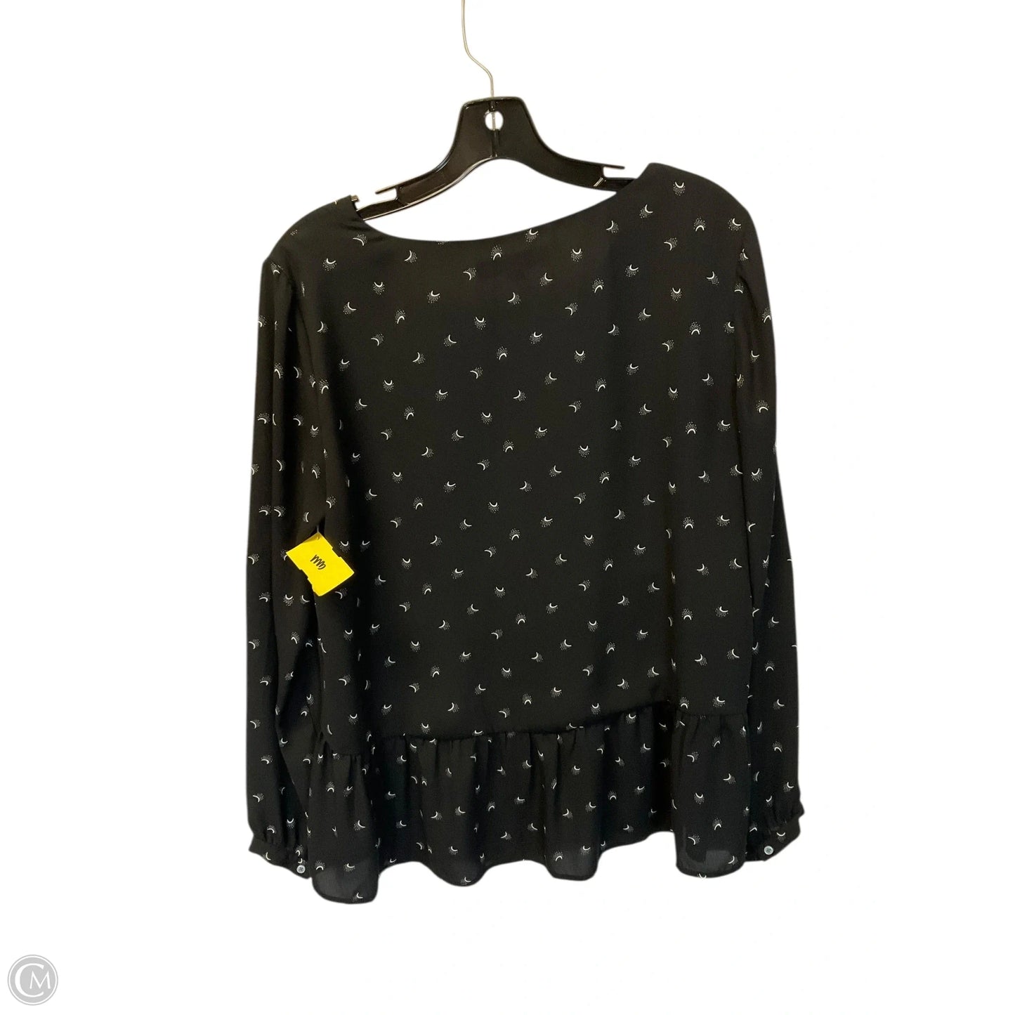 Top Long Sleeve By Loft In Black, Size: M