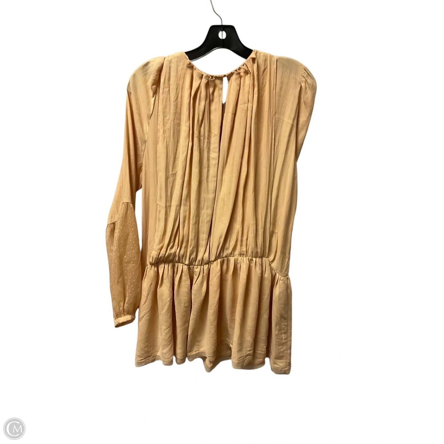 Top Long Sleeve By Free People In Yellow, Size: M