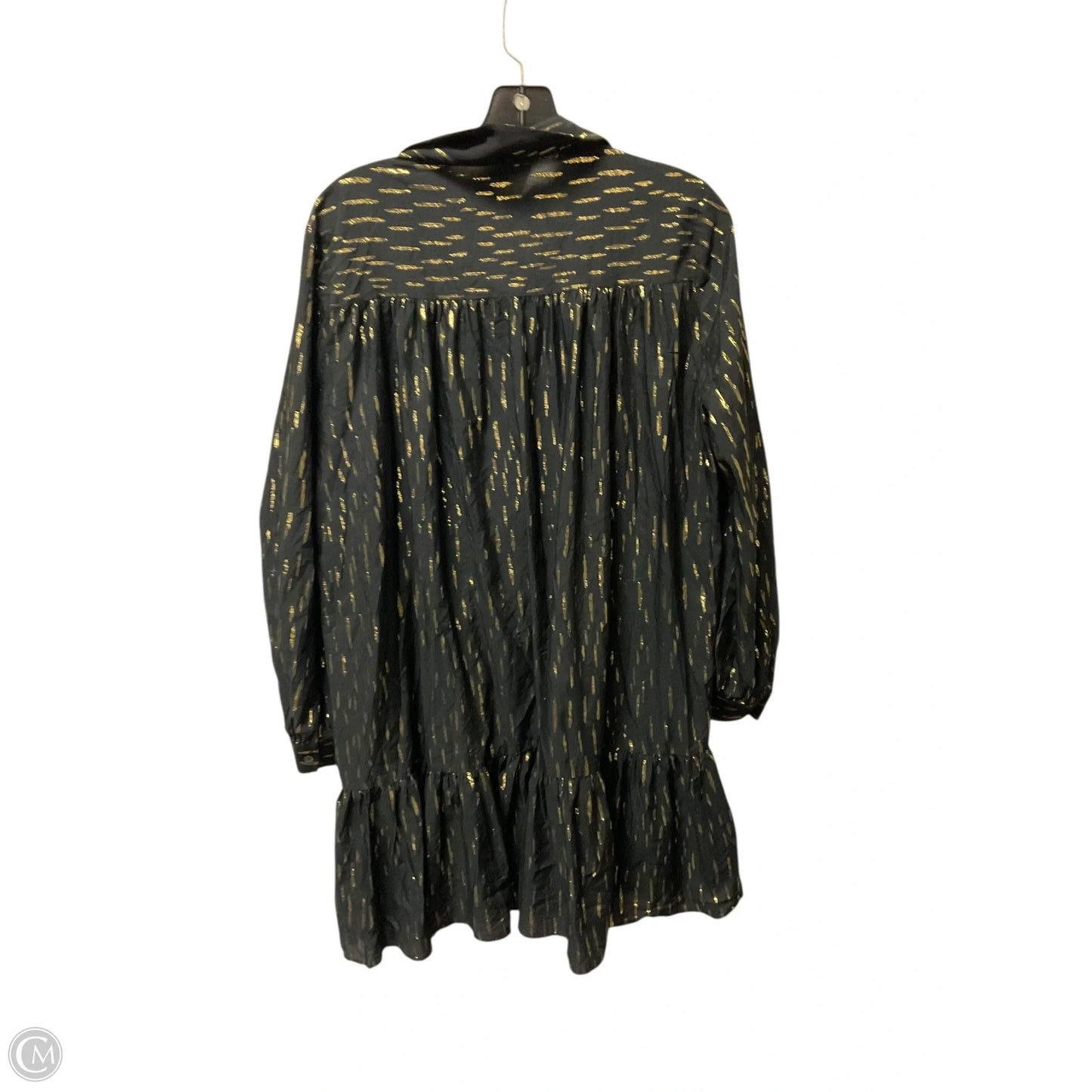Dress Casual Short By Zara In Black & Gold, Size: L