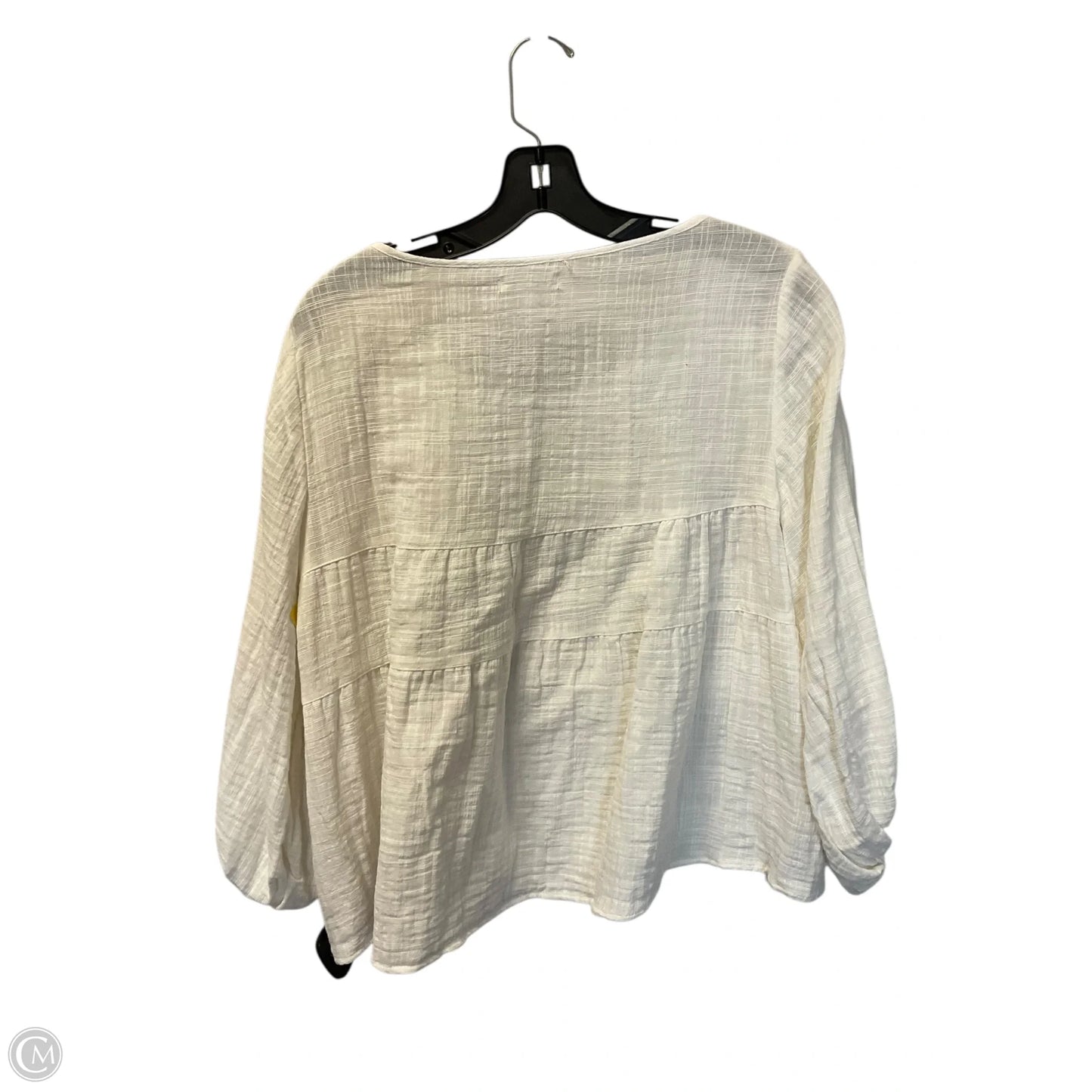 Top Long Sleeve By Max Studio In White, Size: Xs