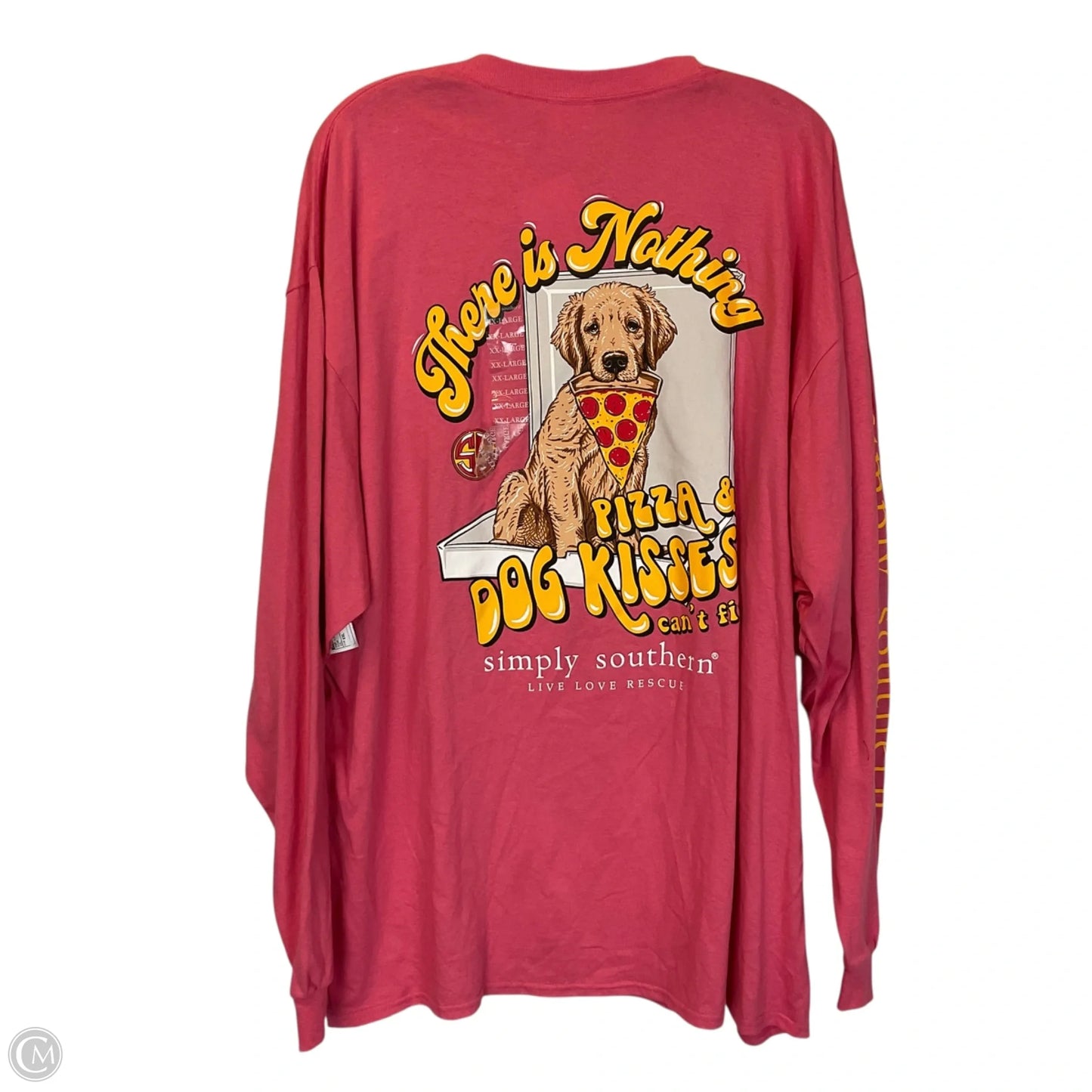 Top Long Sleeve Basic By Simply Southern In Pink, Size: Xxl