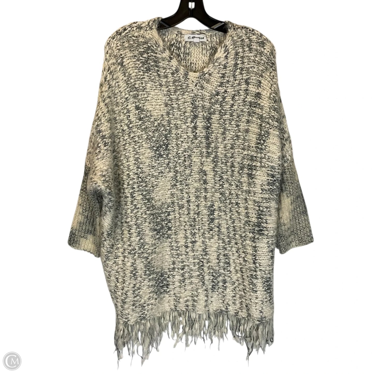 Sweater By Clothes Mentor In Blue & White, Size: S