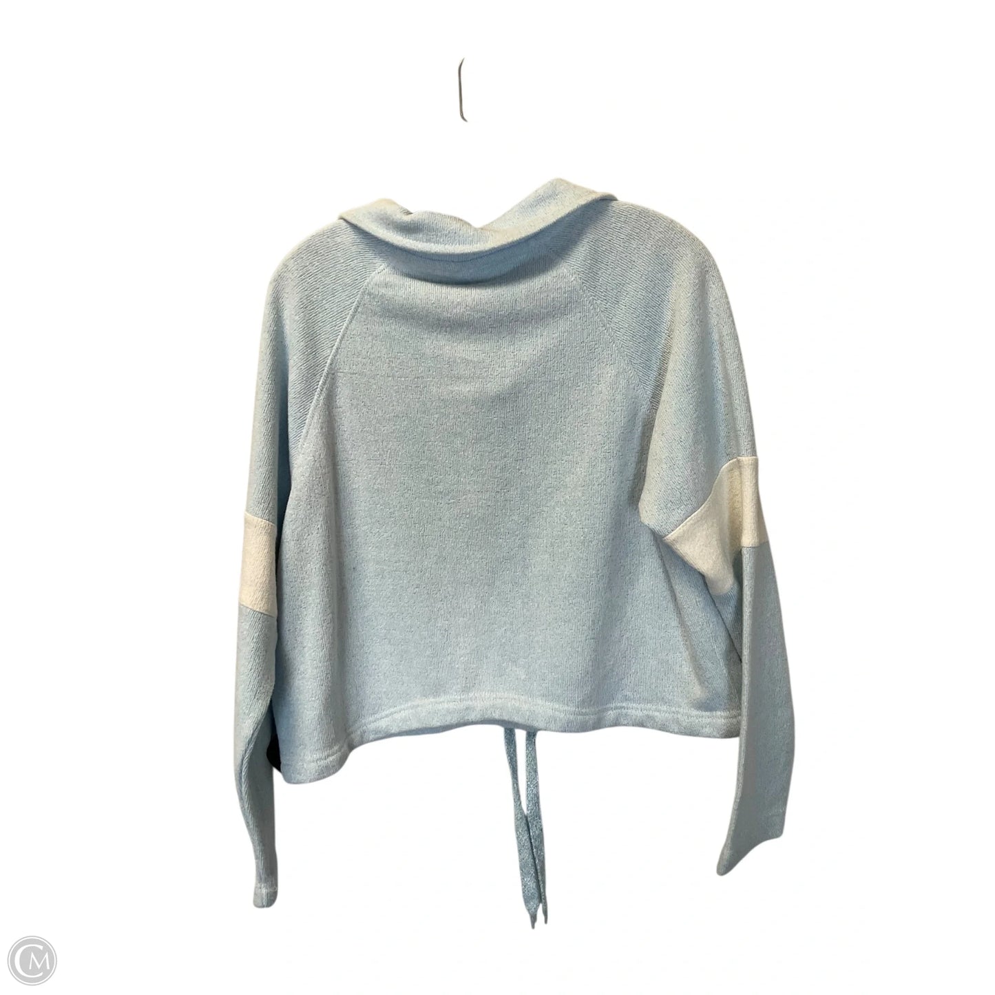 Sweatshirt Collar By Clothes Mentor In Blue & White, Size: L