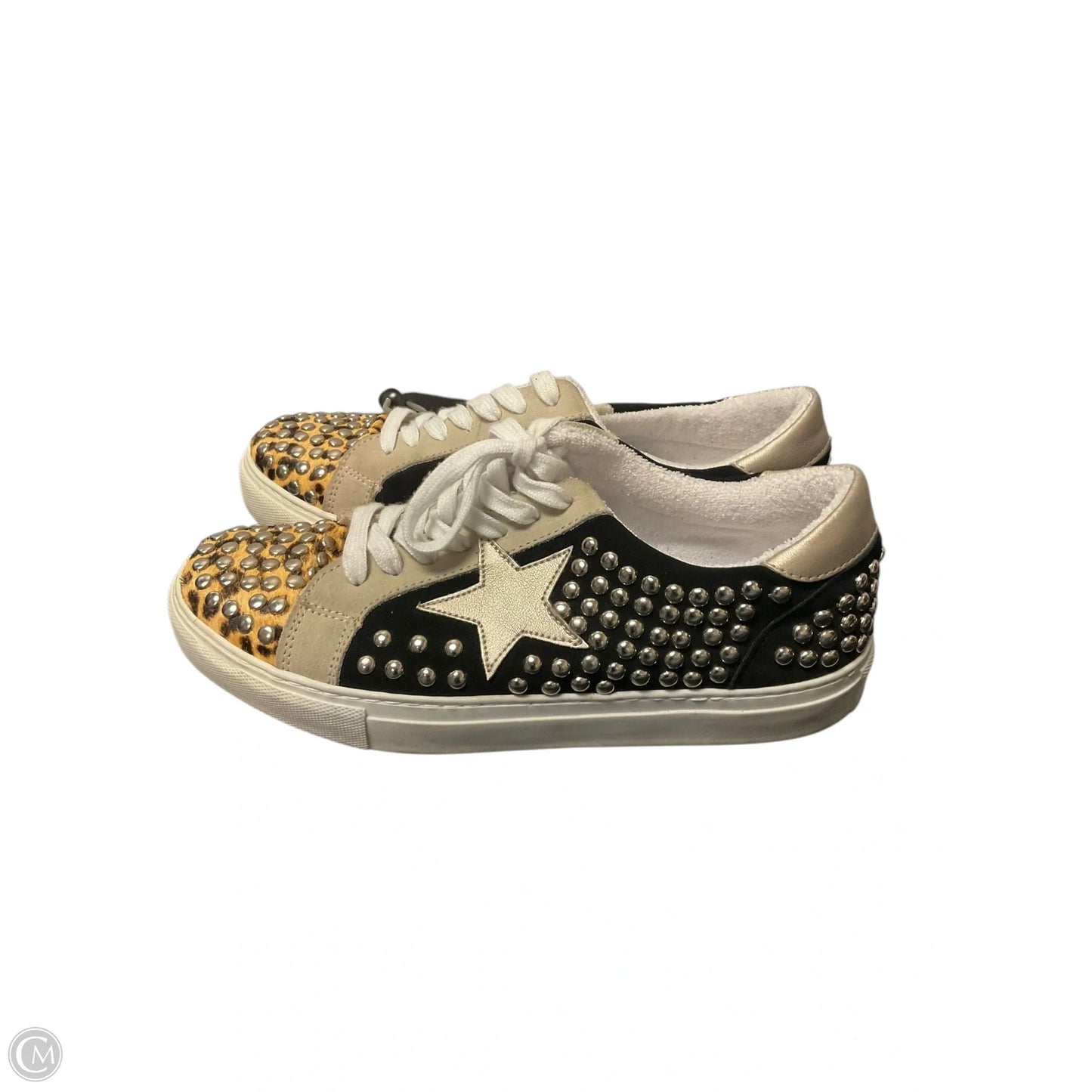 Shoes Sneakers By Steve Madden In Black & Grey, Size: 9