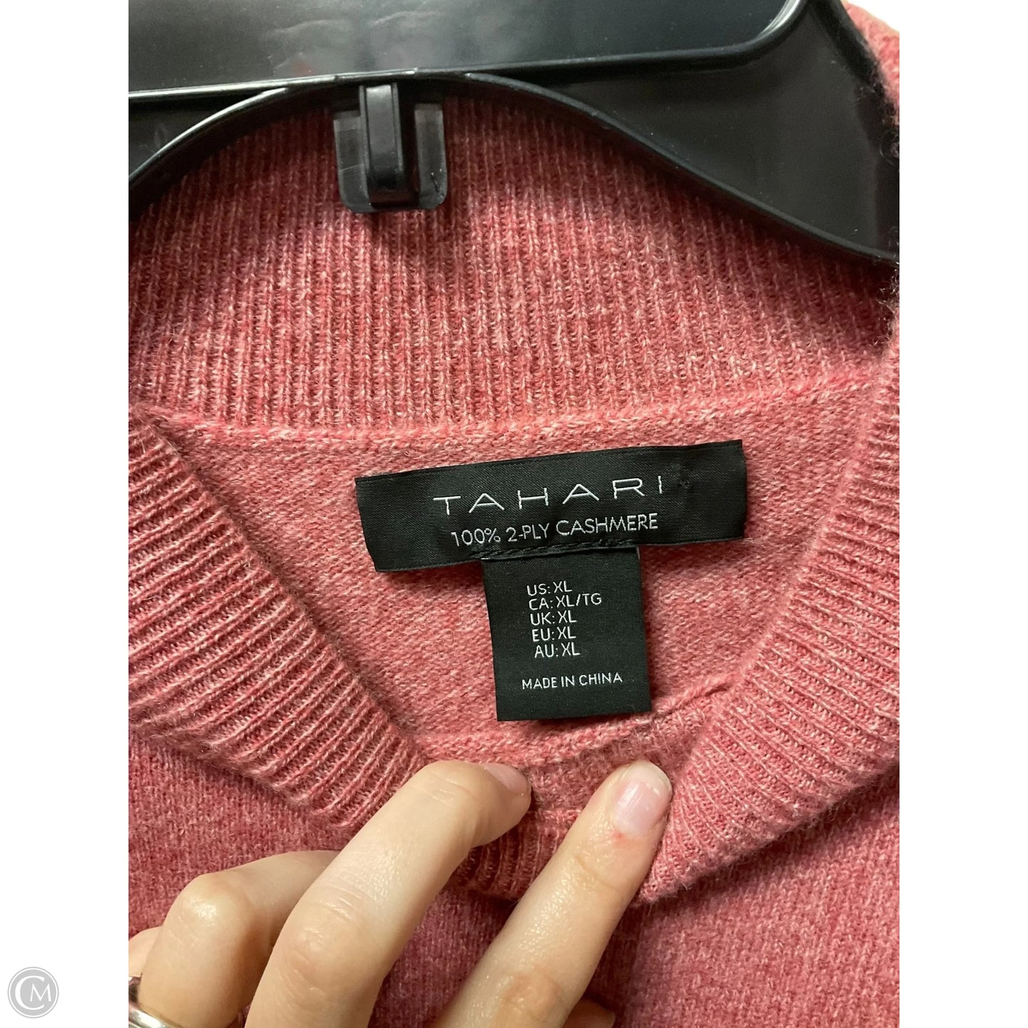 Sweater Short Sleeve By T Tahari In Pink, Size: Xl