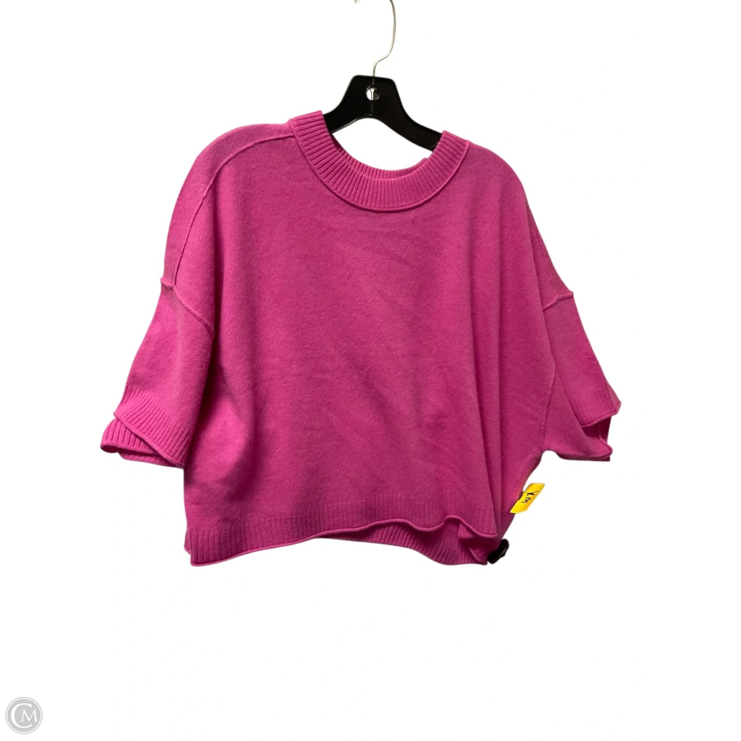 Top Short Sleeve By Anthropologie In Pink, Size: L