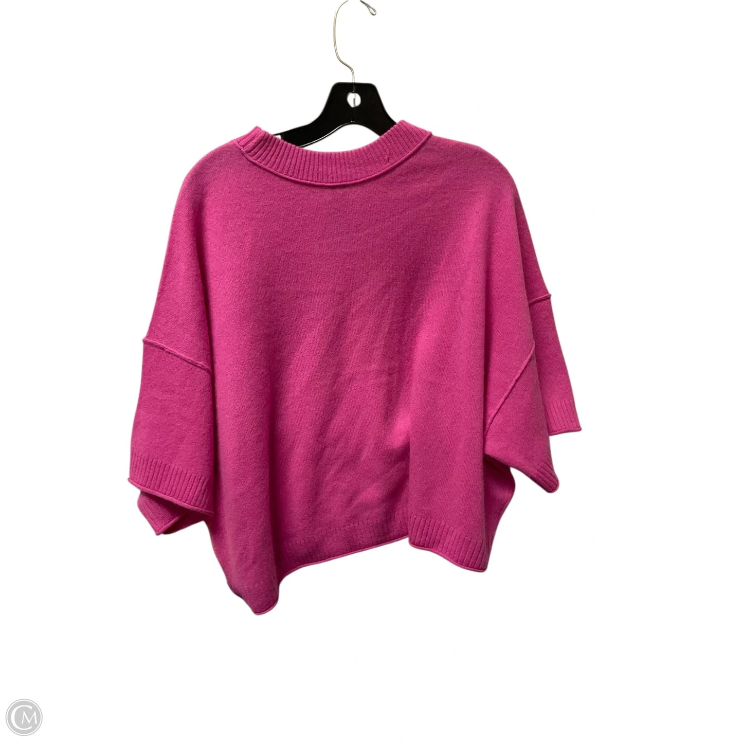 Top Short Sleeve By Anthropologie In Pink, Size: L