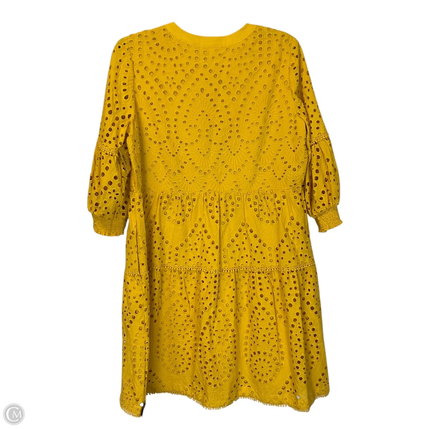 Dress Casual Midi By Chicos In Yellow, Size: 10