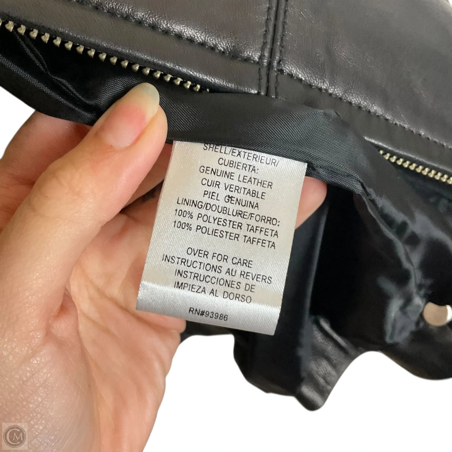 Jacket Leather By Casual Corner In Black, Size: L