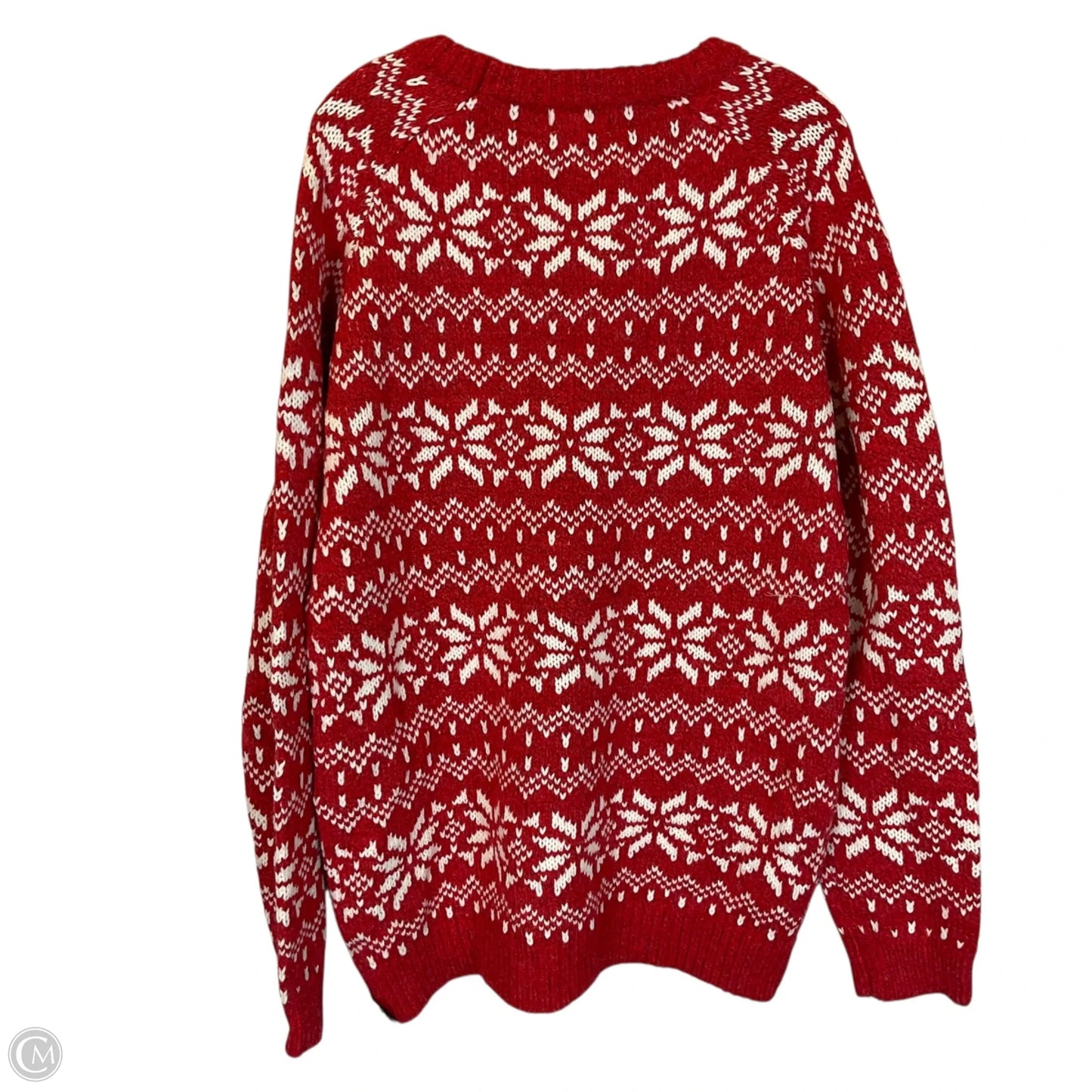 Sweater By Chicsoul In Red & White, Size: 2x