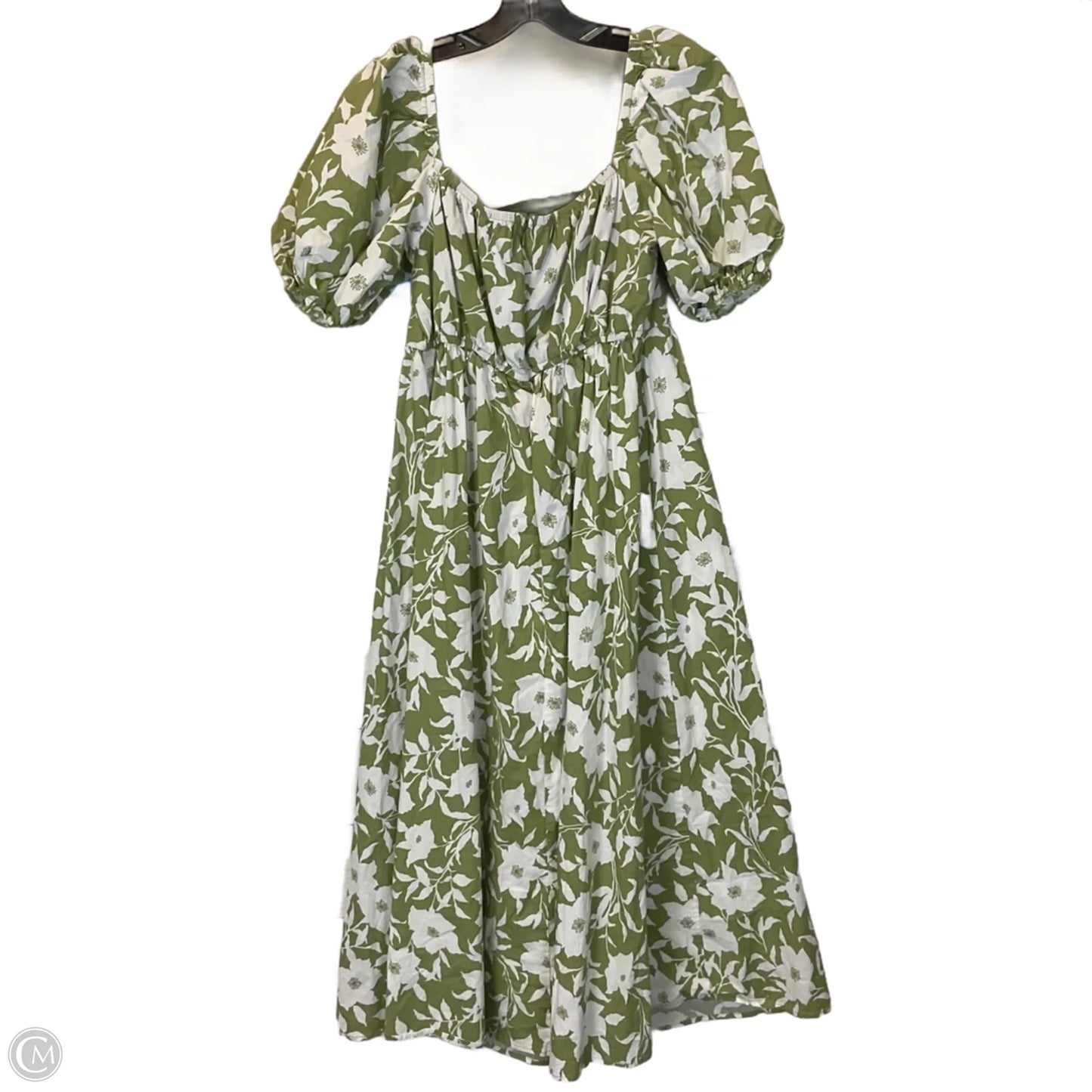 Dress Casual Maxi By Hudson In Green & White, Size: L