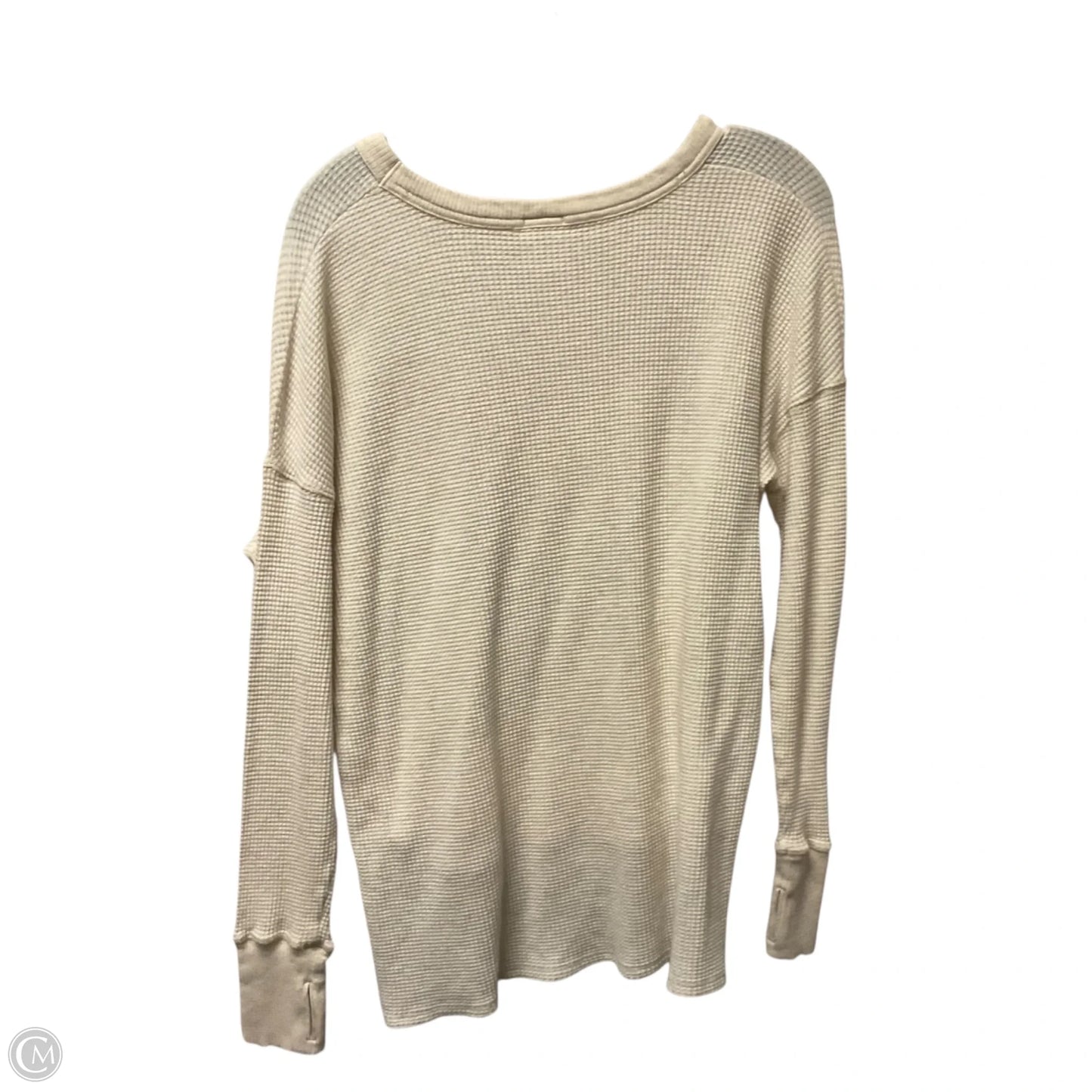 Top Long Sleeve Basic By Aerie In Cream, Size: Xs