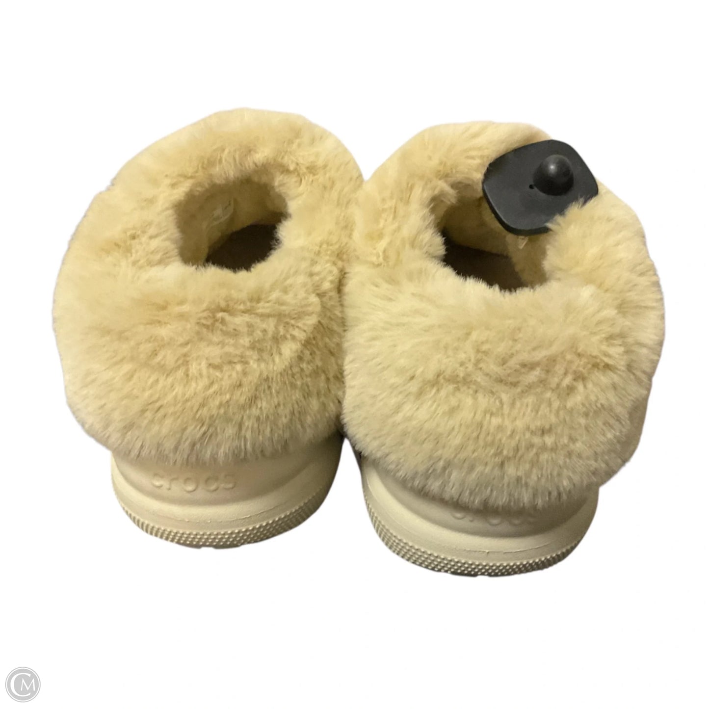 Shoes Flats By Crocs In Cream, Size: 8