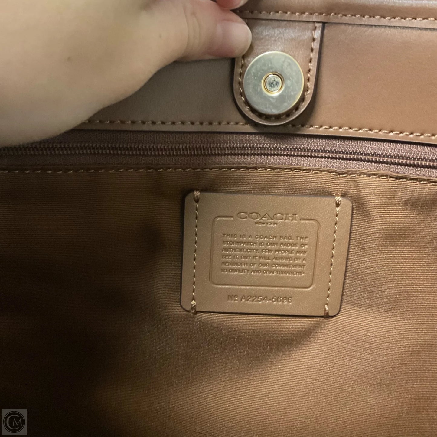 Handbag Designer By Coach, Size: Large