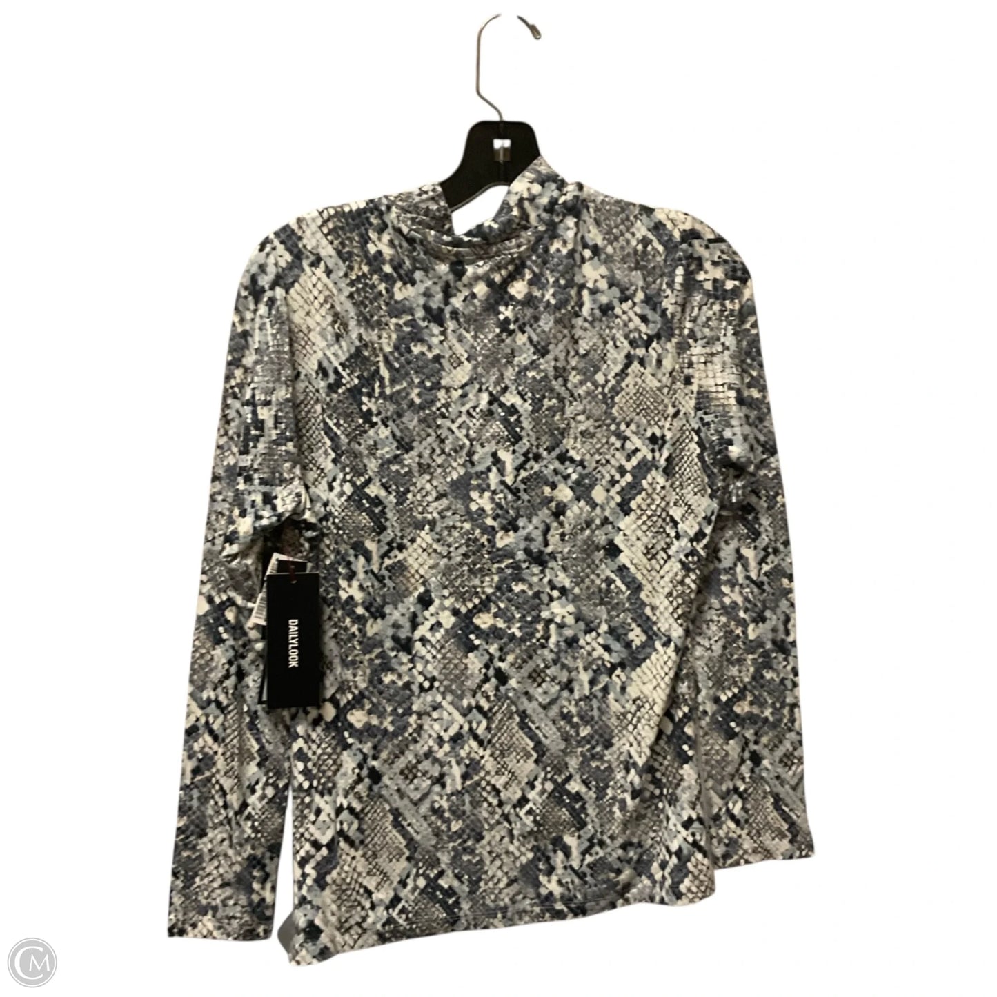 Top Long Sleeve By Liverpool In Snakeskin Print, Size: S