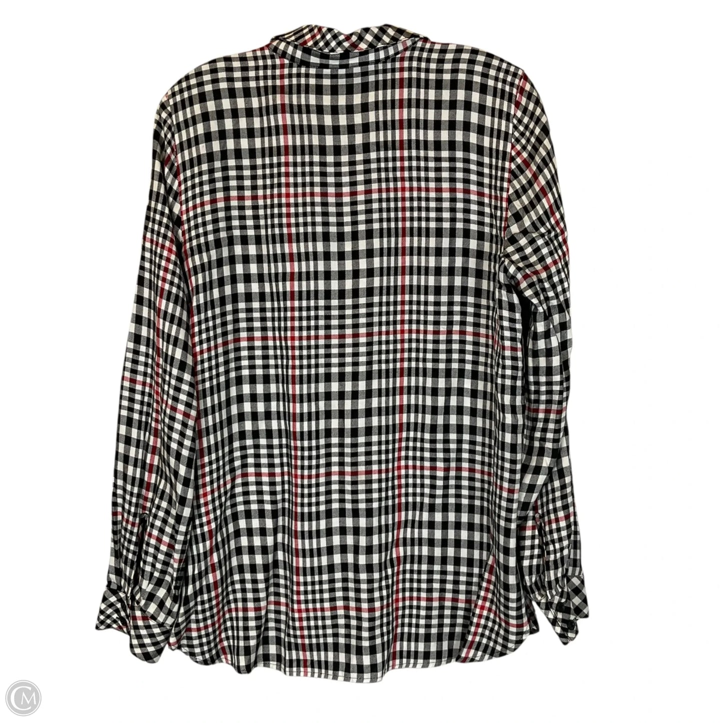 Top Long Sleeve Designer By Karl Lagerfeld In Black & White, Size: S