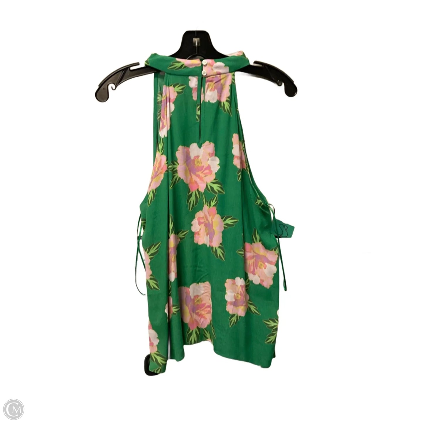 Top Sleeveless By Cece In Green & Pink, Size: M