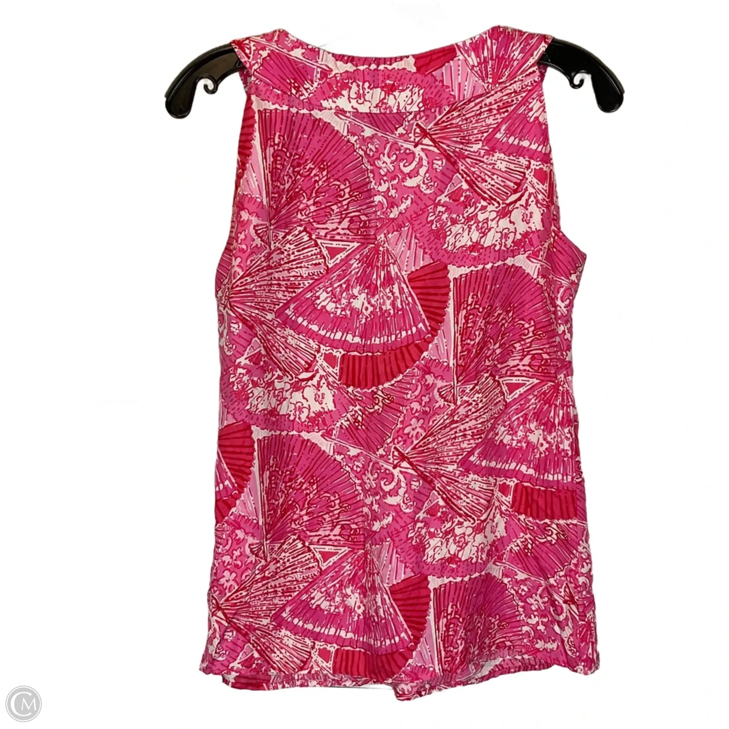 Top Sleeveless Designer By Lilly Pulitzer In Pink & White, Size: Xs