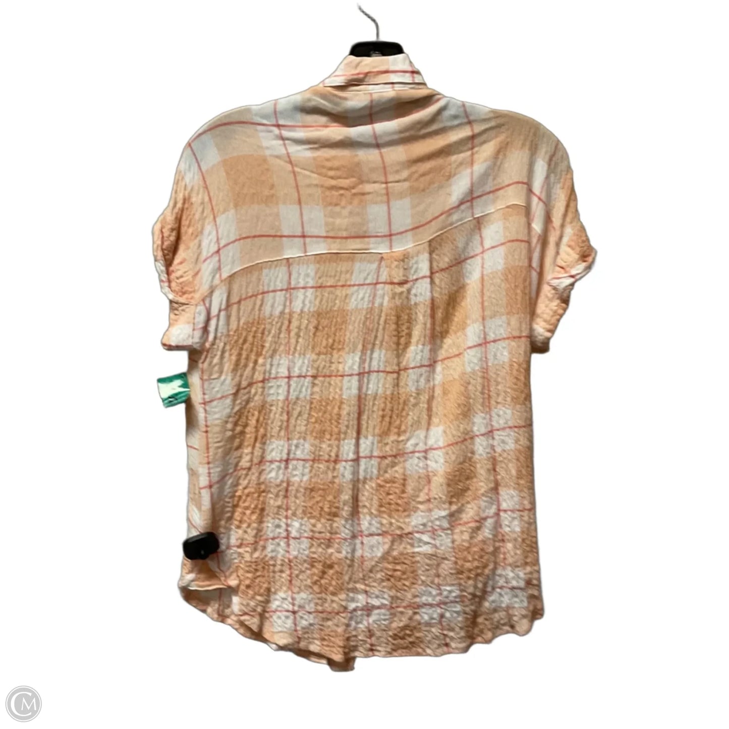 Top Short Sleeve By Jane And Delancey In Orange & White, Size: S