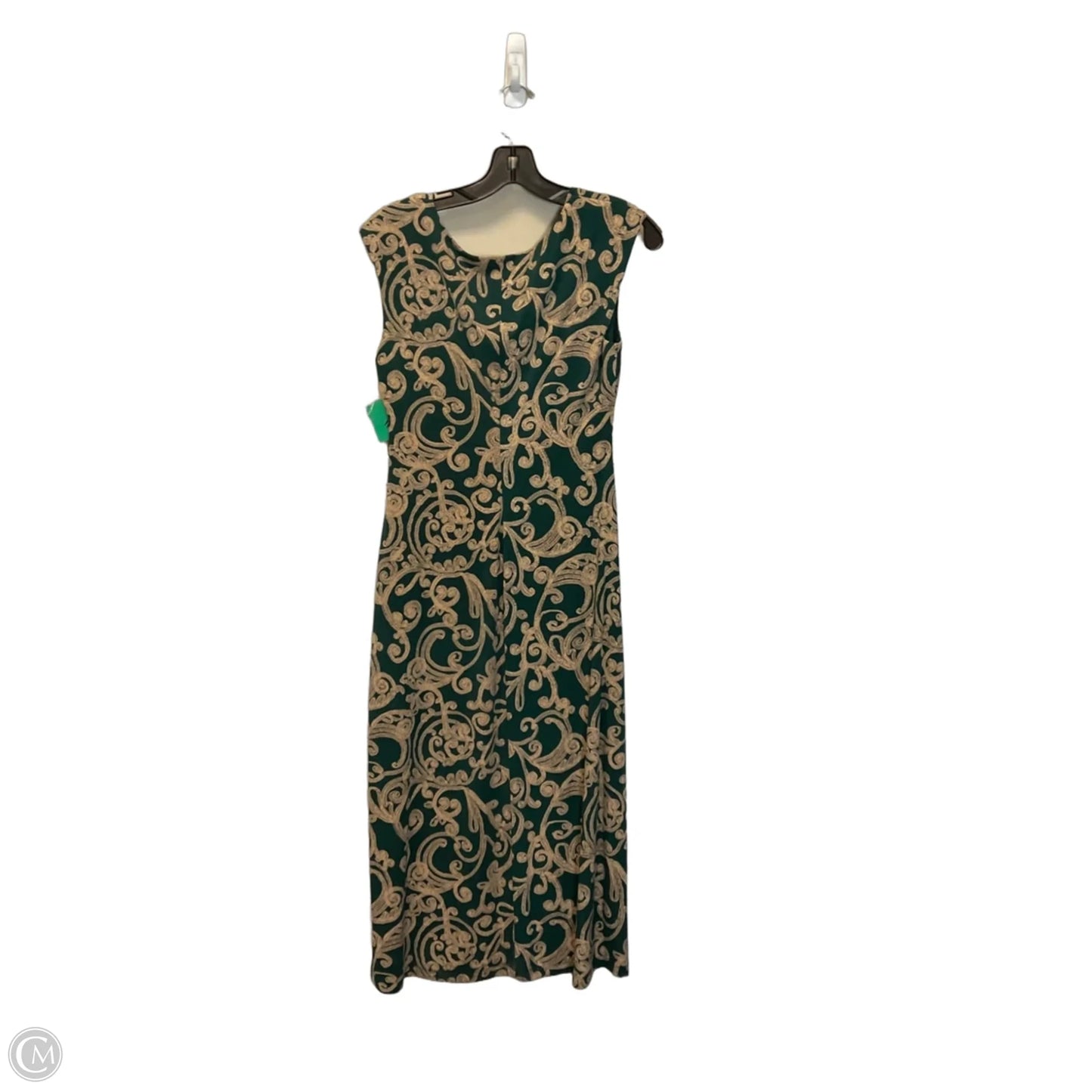 Dress Casual Maxi By Connected Apparel In Green & Tan, Size: 6