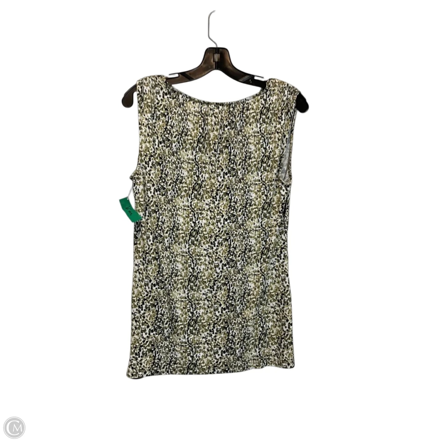 Top Sleeveless By Ellen Tracy In Black & Green, Size: S