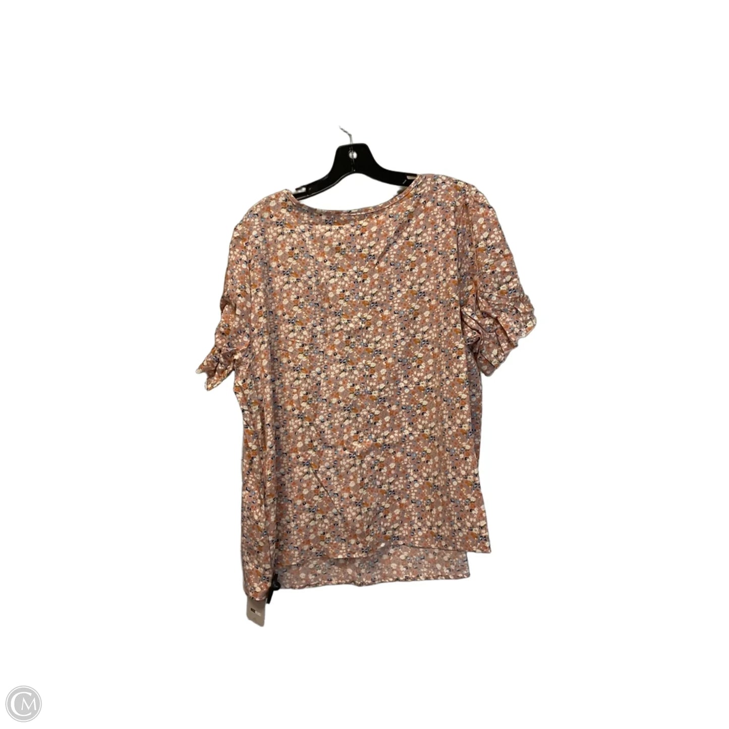 Top Short Sleeve By Cme In Floral Print, Size: 2x