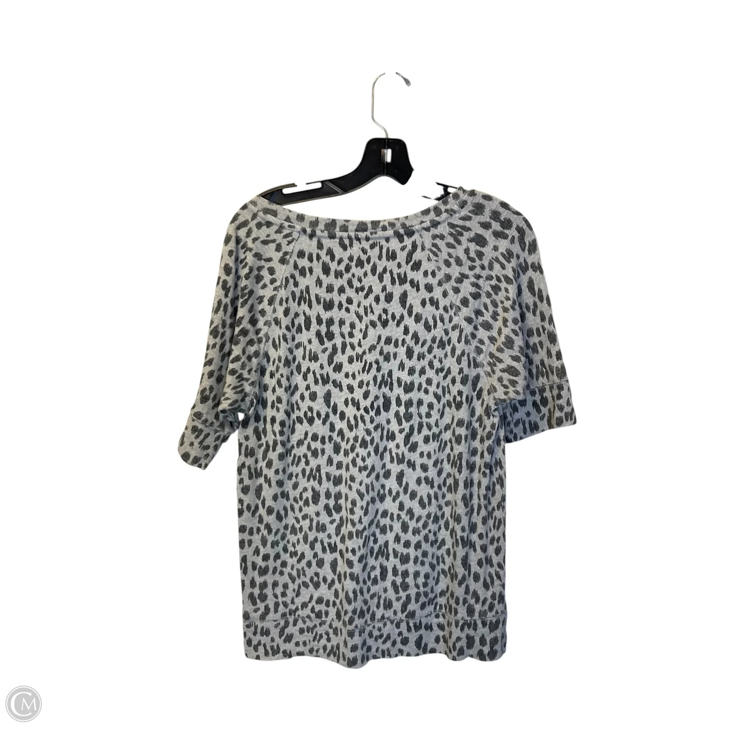 Top Short Sleeve By Loft In Grey, Size: M