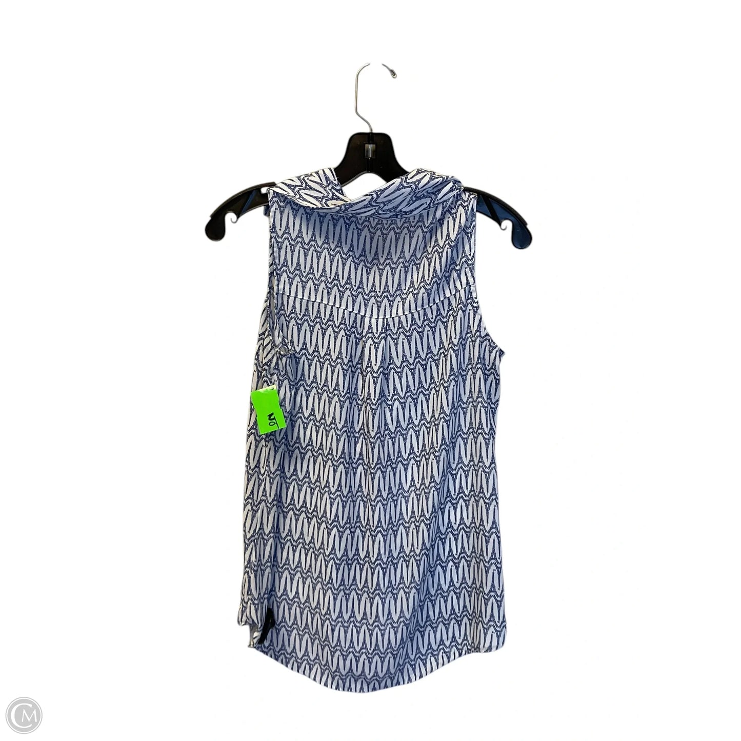 Top Sleeveless By Express In Blue & White, Size: S