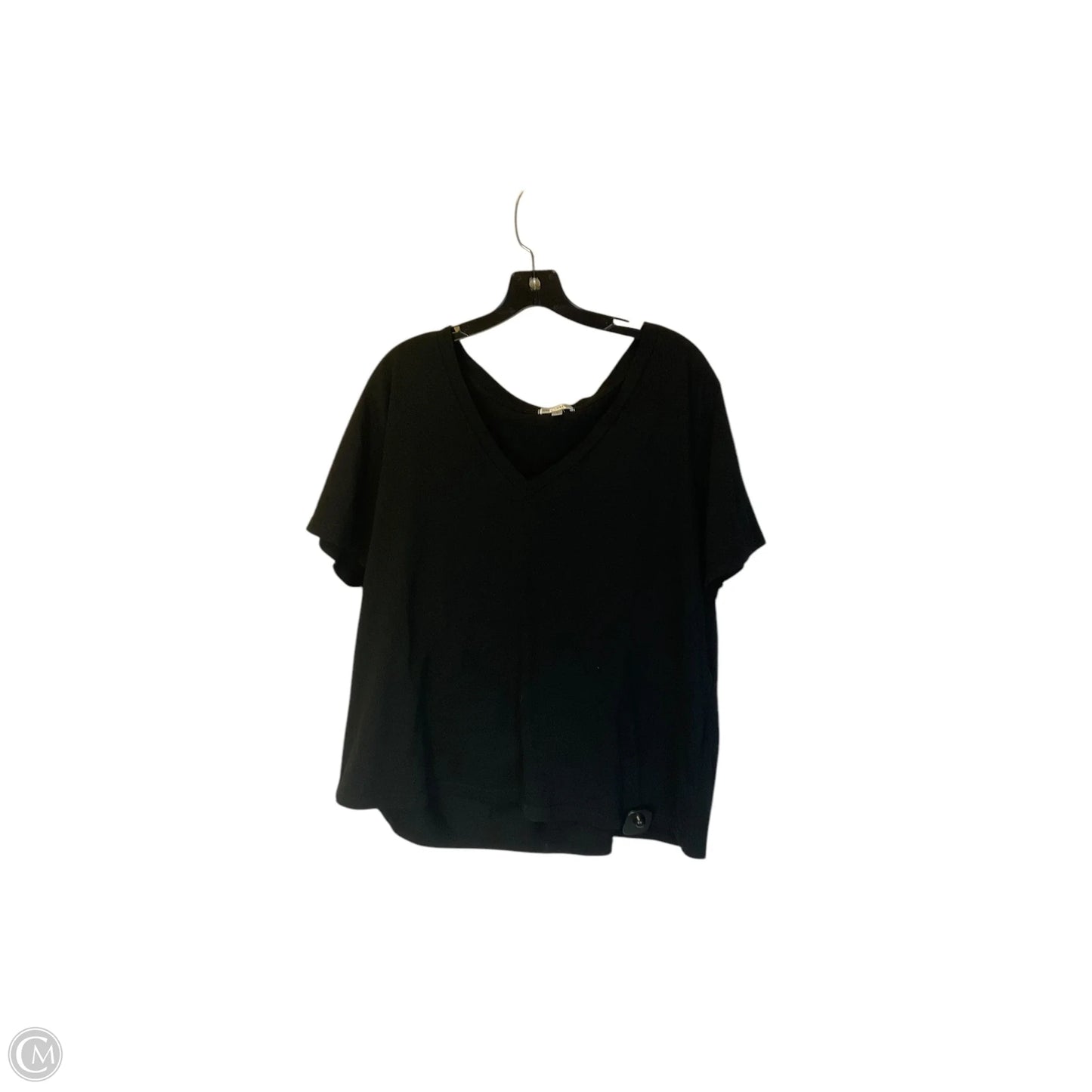 Top Short Sleeve By Good American In Black, Size: 2x
