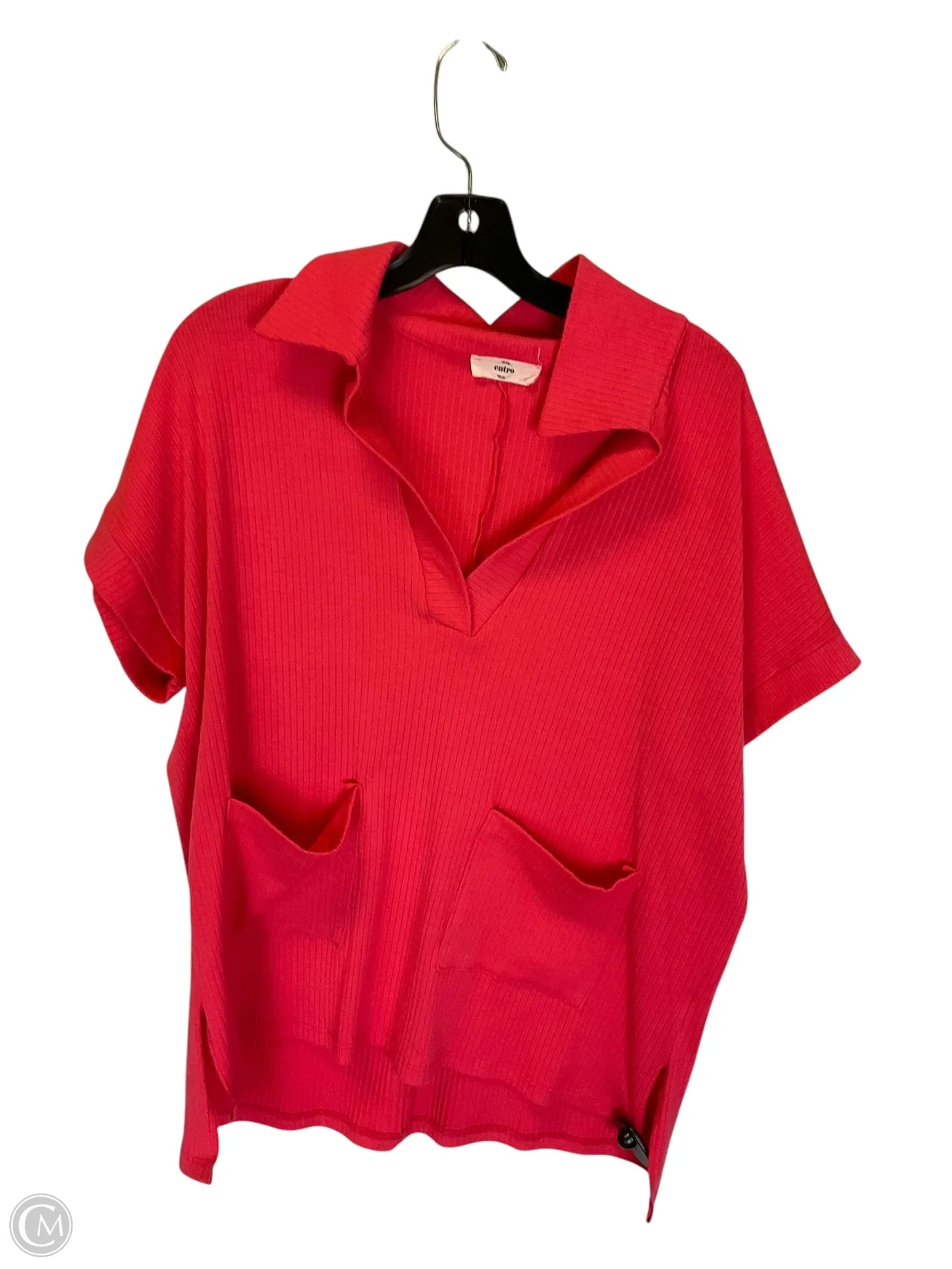 Top Short Sleeve By Entro In Red, Size: S
