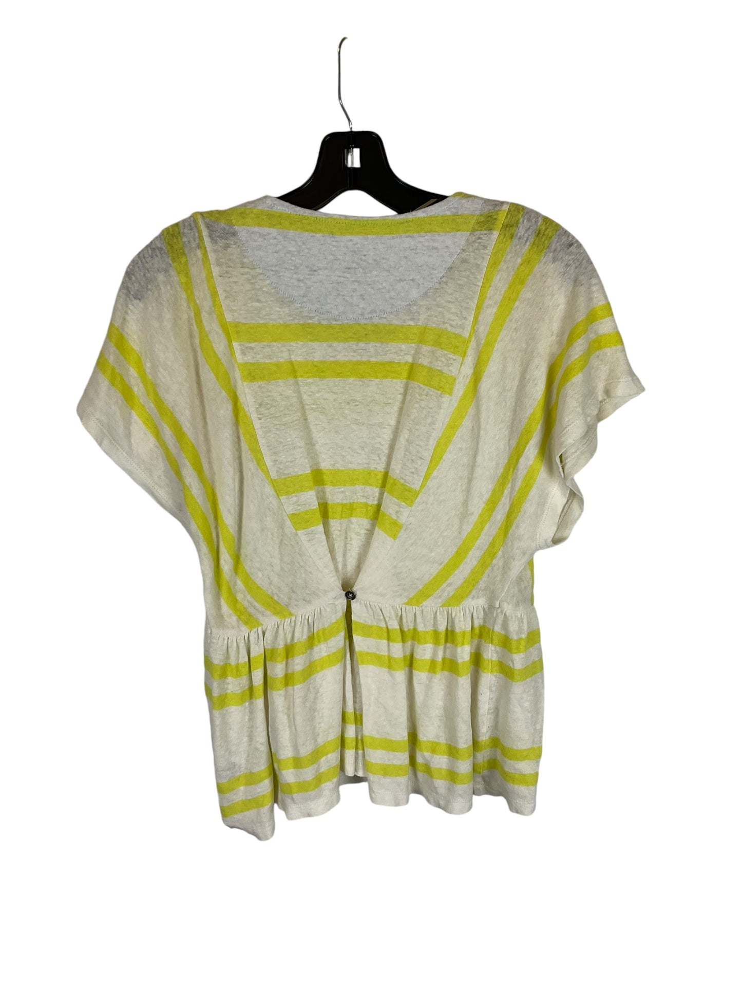 Top Short Sleeve By Anthropologie In Yellow, Size: Xs